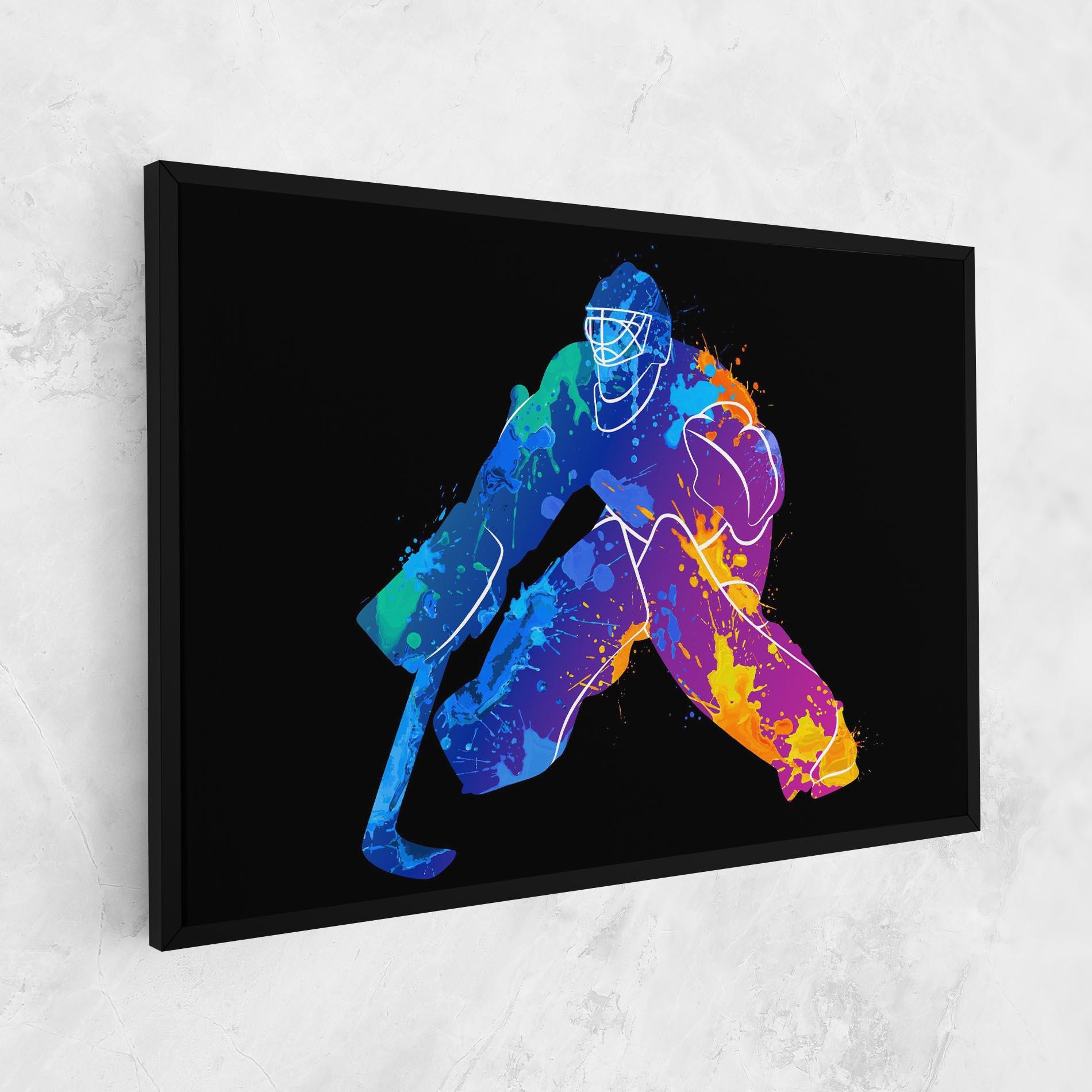 Vászonkép Blue Purple Hockey mockup 1