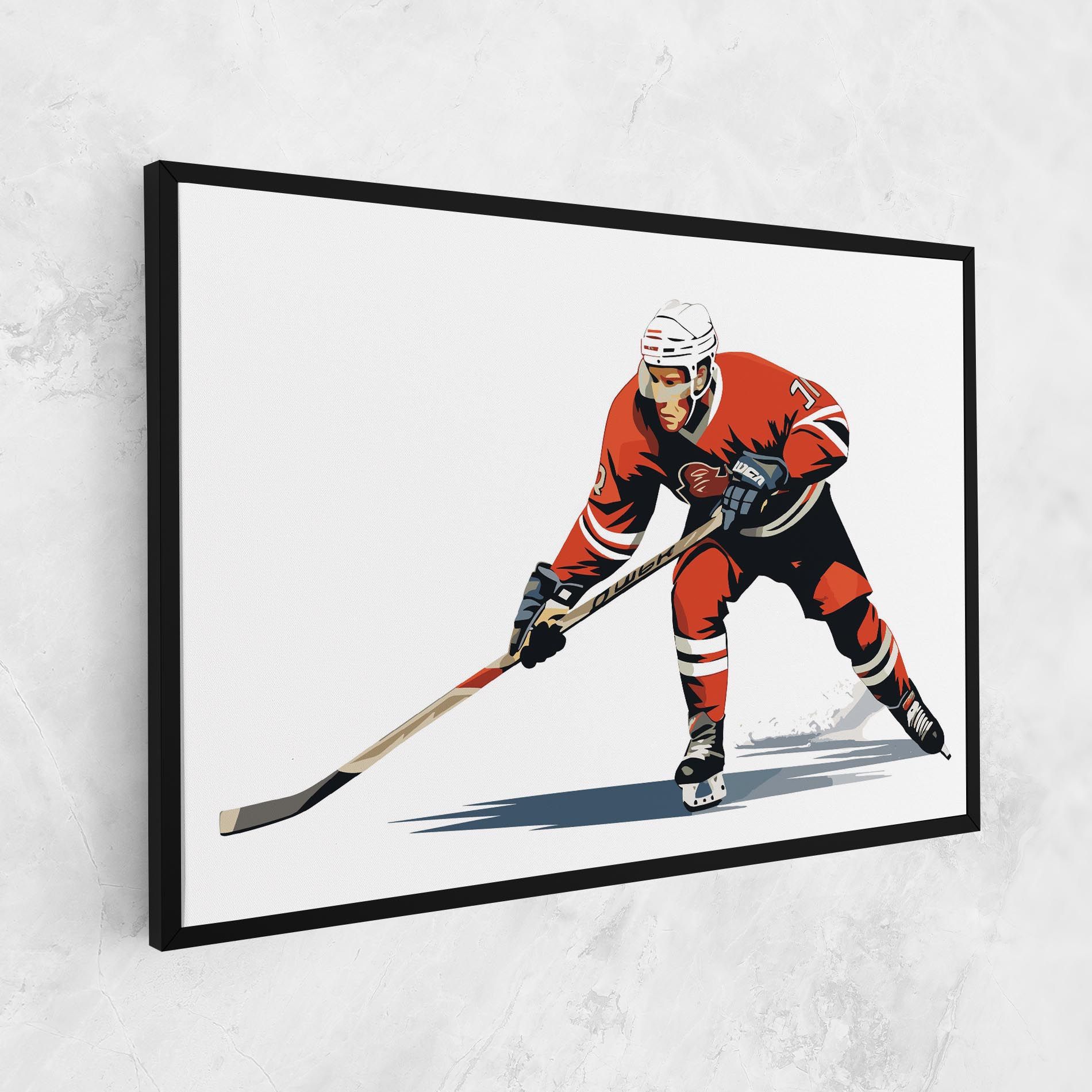 Hockey Orange Player mockup 1