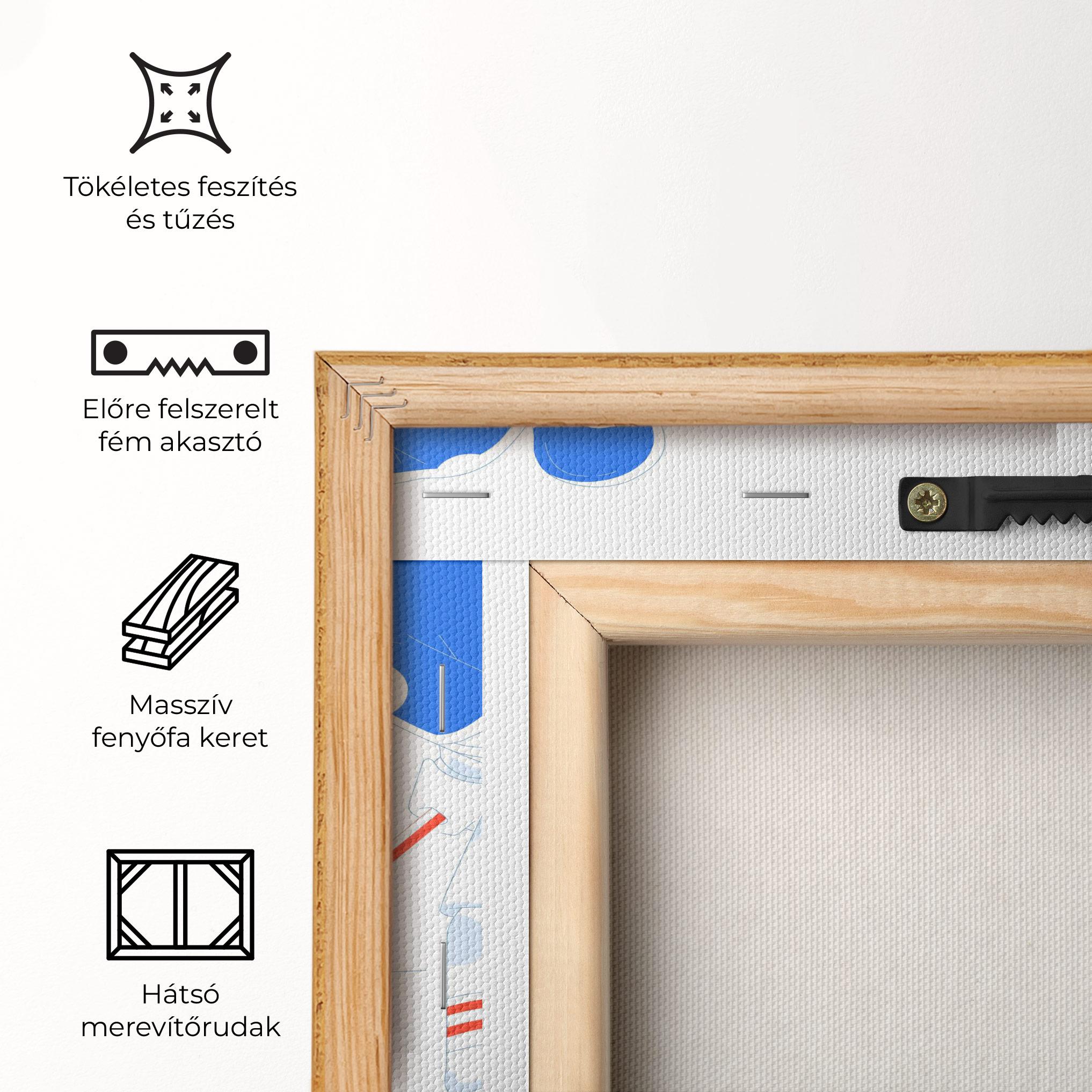 Vászonkép Orange Blue Hockey mockup 5