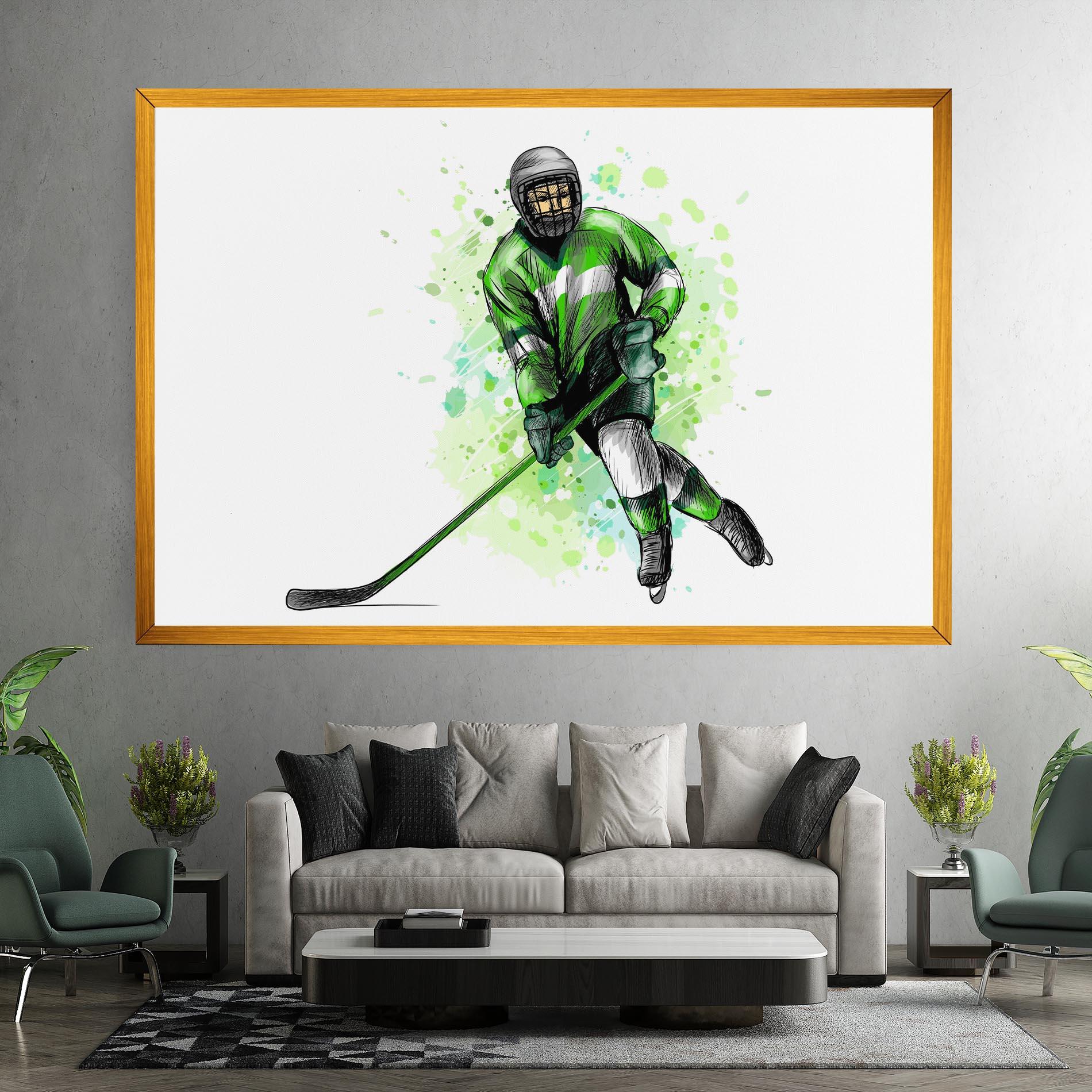 Vászonkép Green Hockey mockup 7
