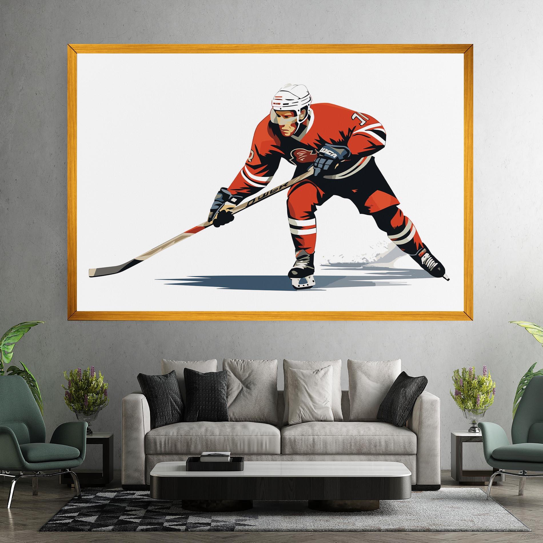 Vászonkép Hockey Orange Player mockup 7