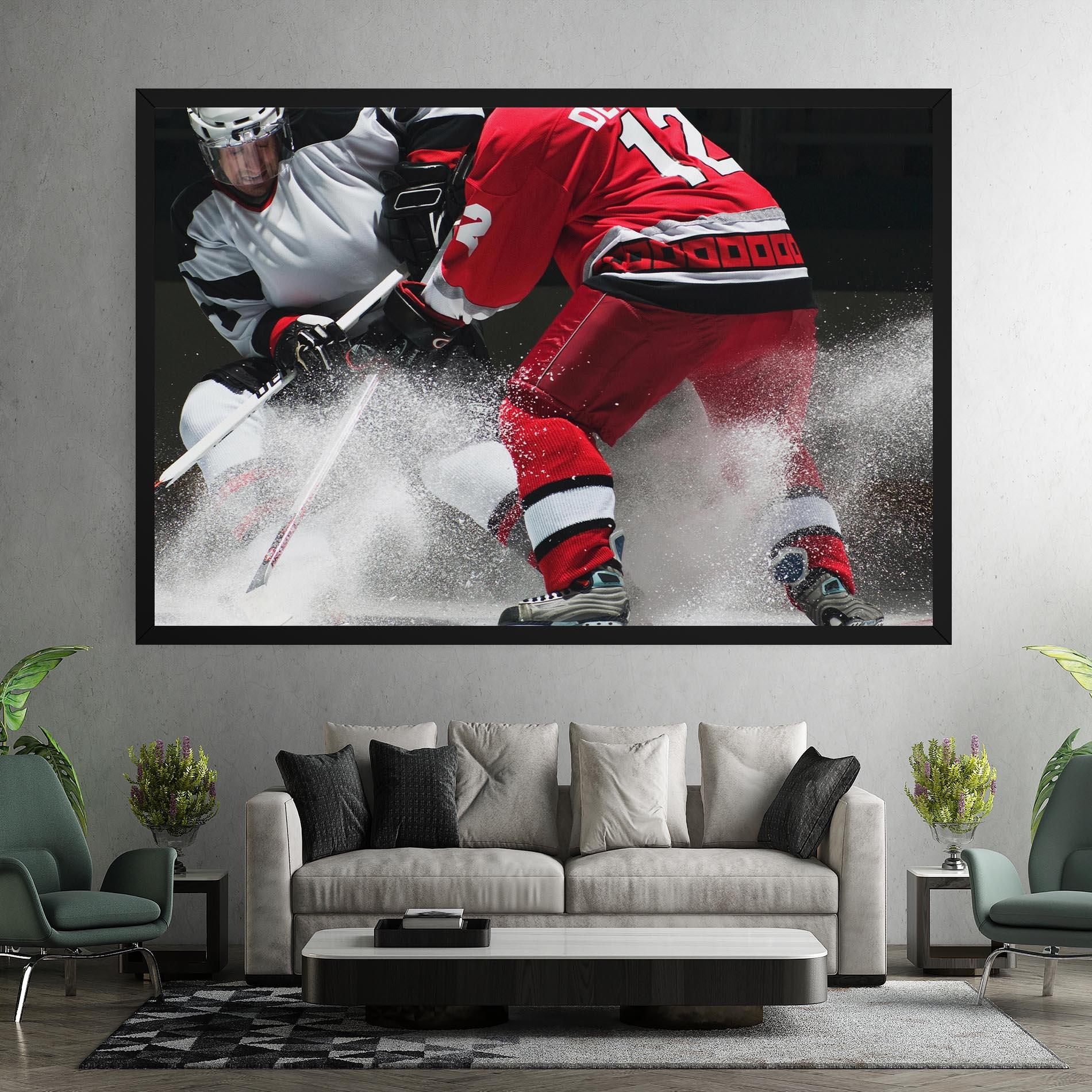 Vászonkép Red Hokey Player mockup 7