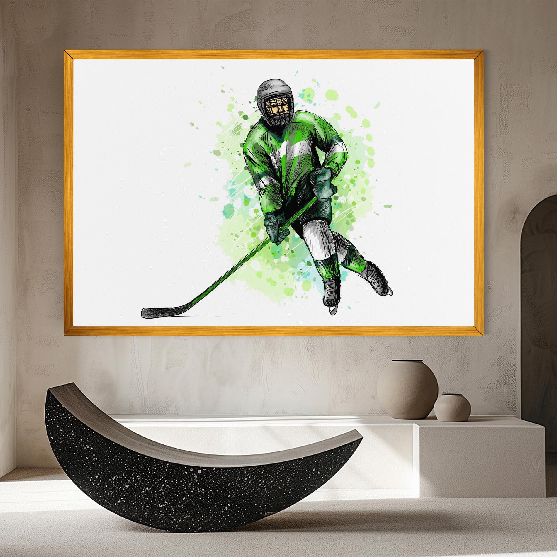 Vászonkép Green Hockey mockup 8