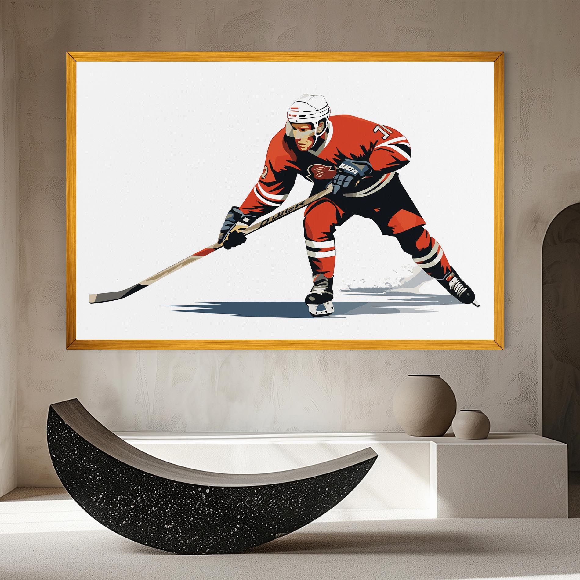 Hockey Orange Player mockup 8