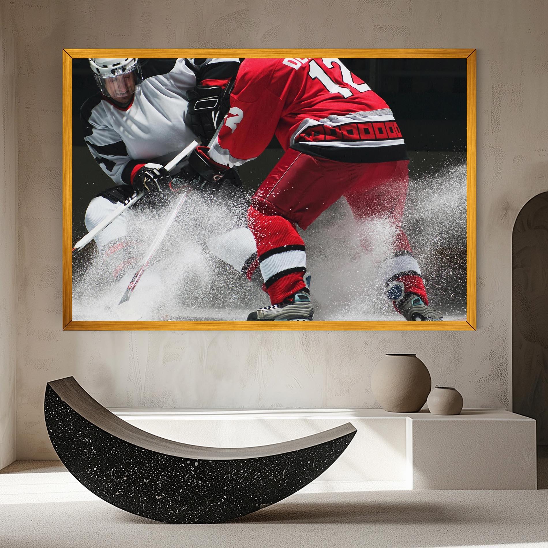 Vászonkép Red Hokey Player mockup 8