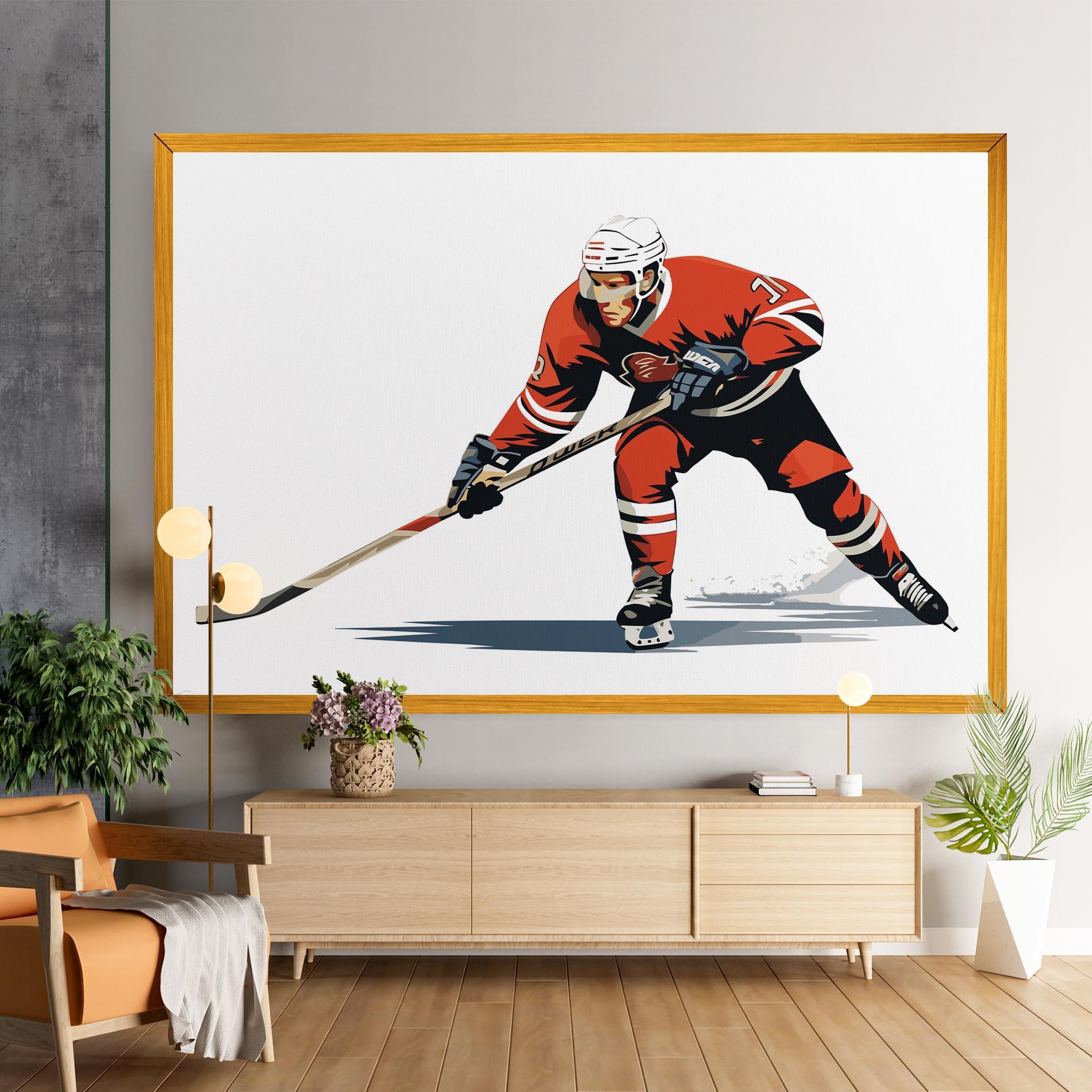 Vászonkép Hockey Orange Player mockup 9