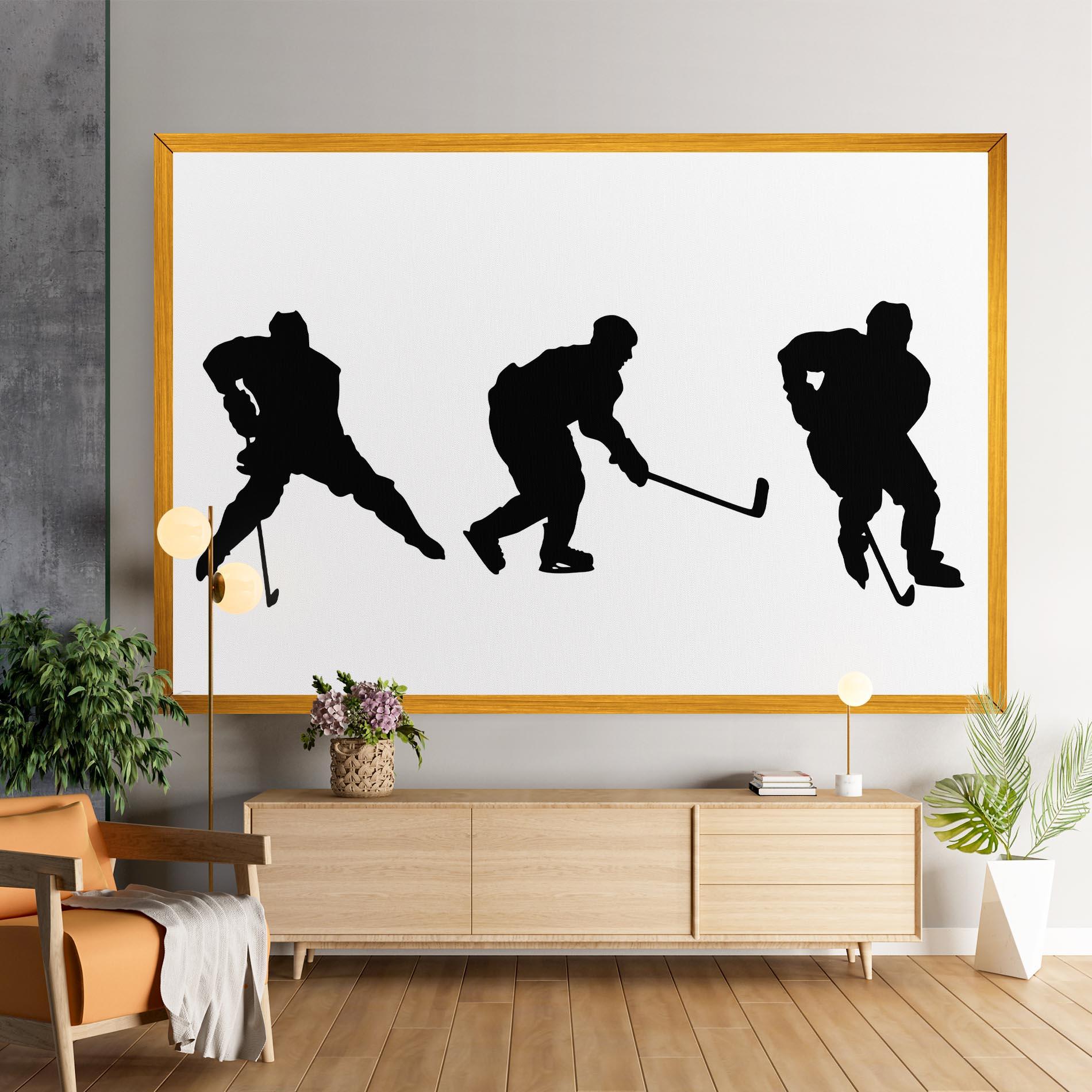 Vászonkép Hockey Pose mockup 9