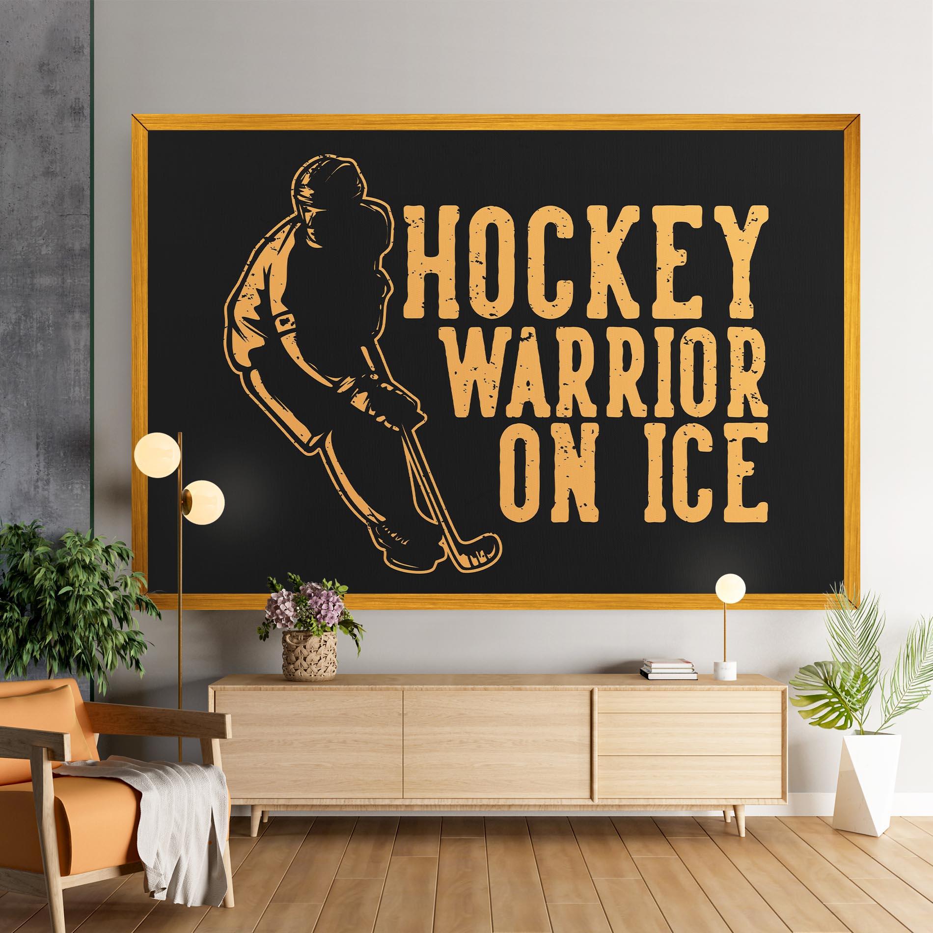 Vászonkép Hockey Worrior mockup 9