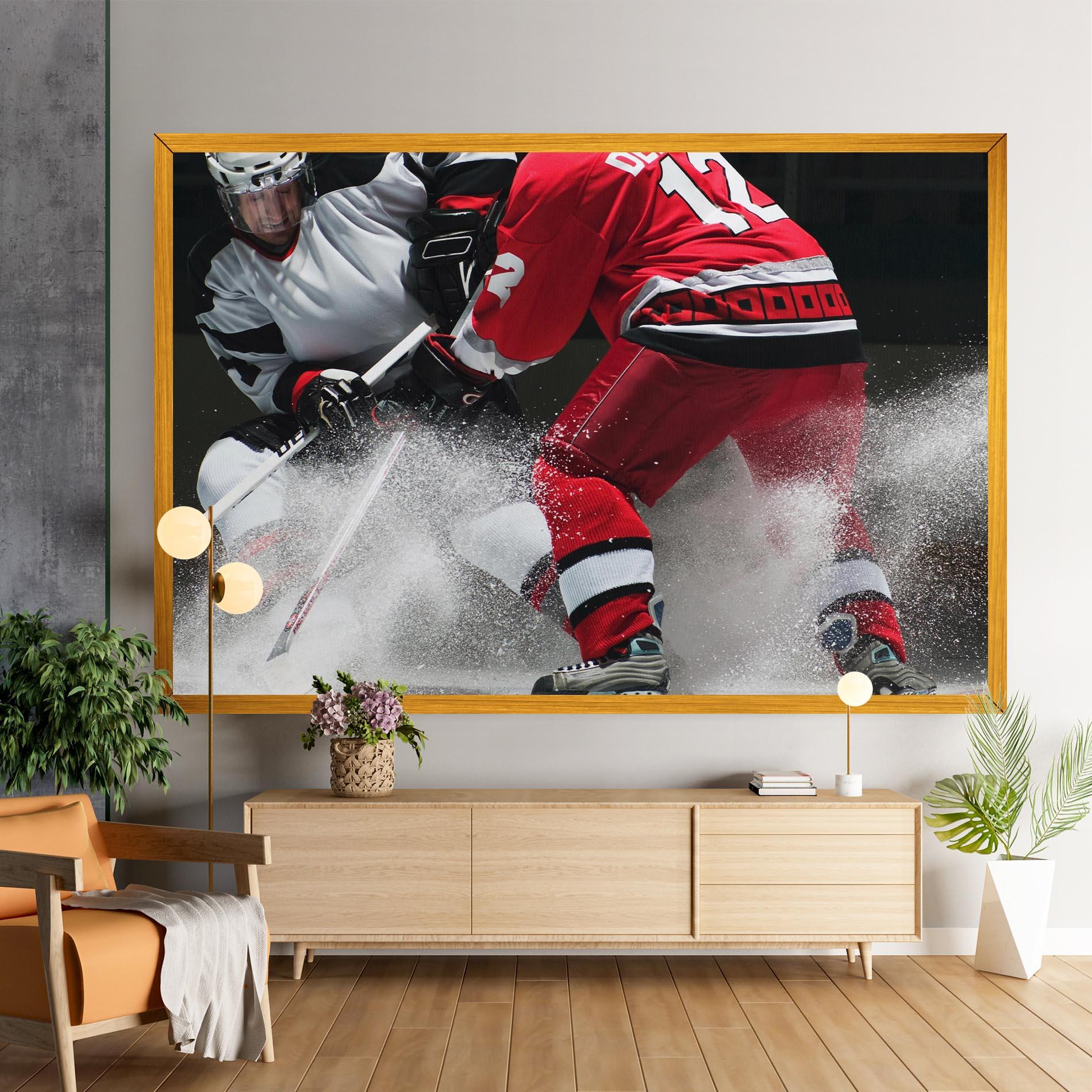 Vászonkép Red Hokey Player mockup 9