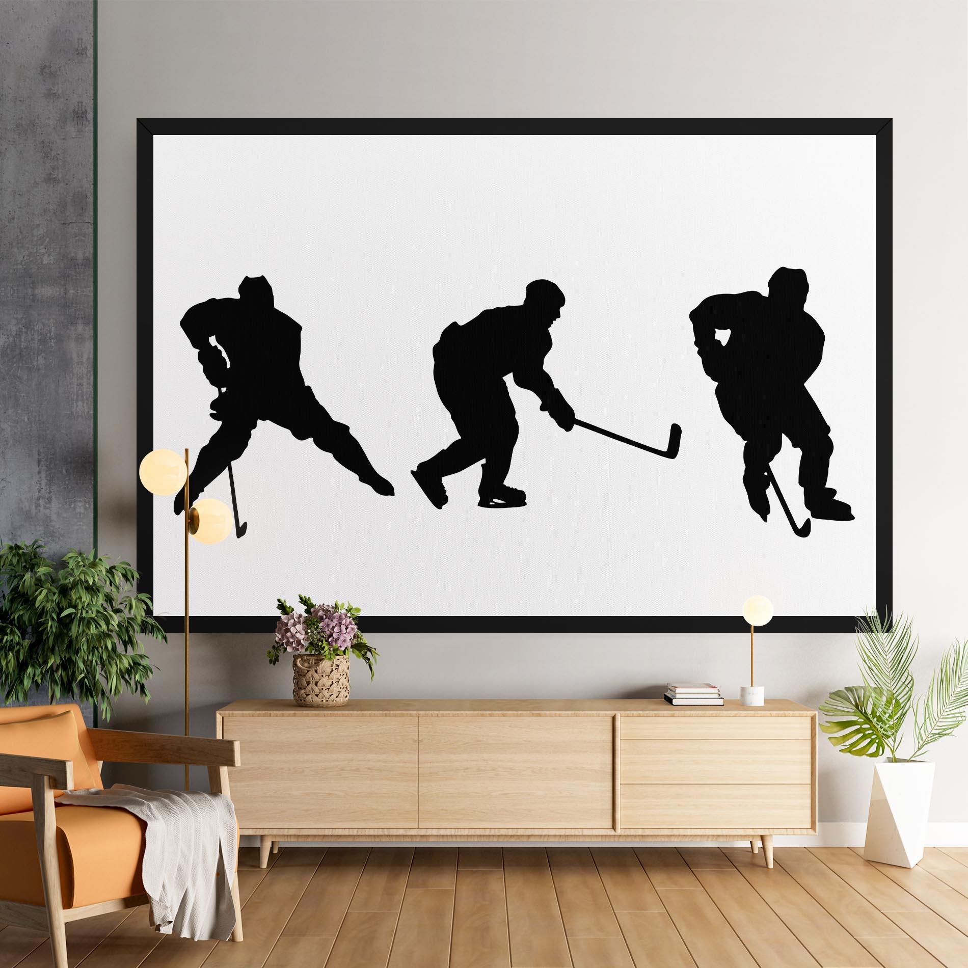 Vászonkép Hockey Pose mockup 9
