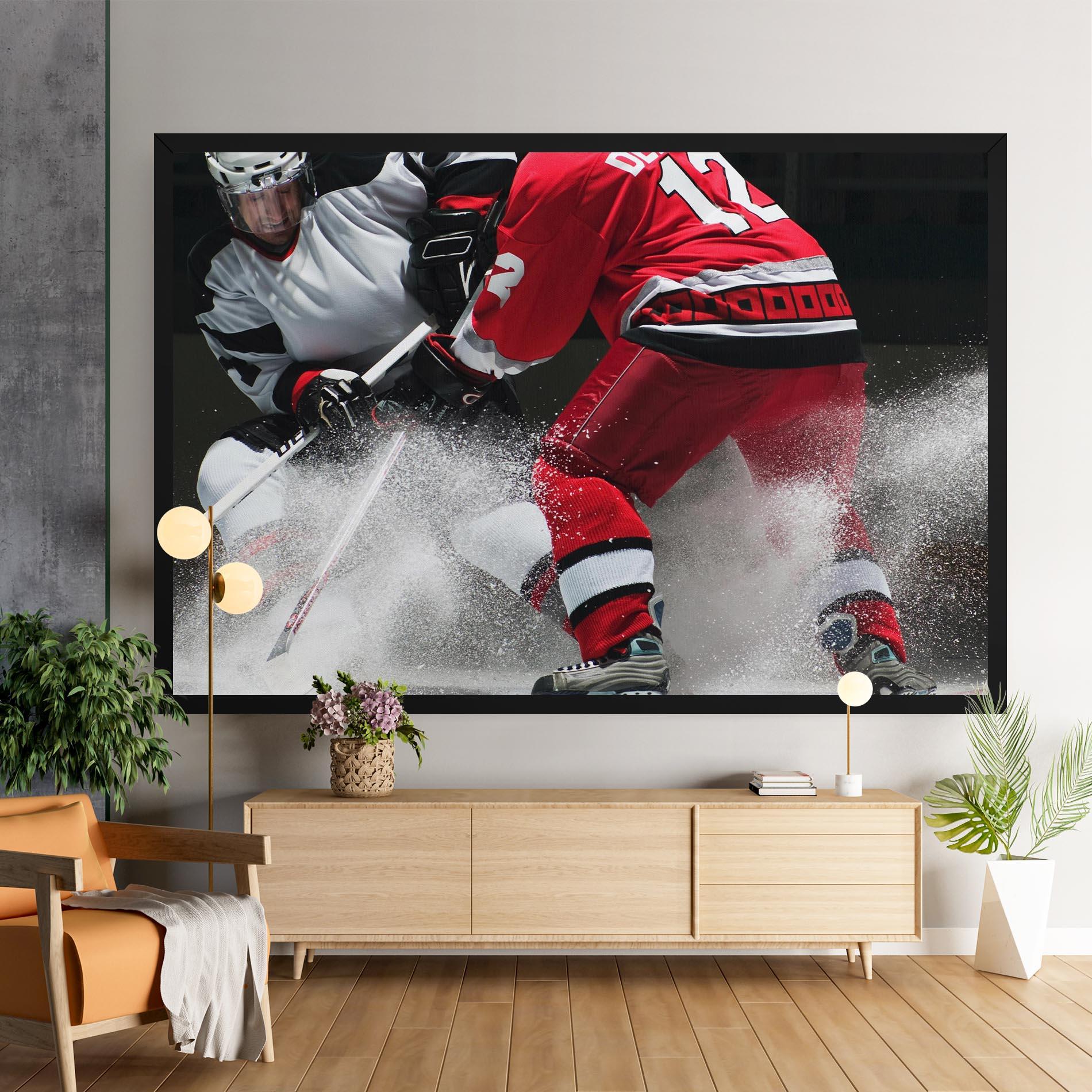 Vászonkép Red Hokey Player mockup 9