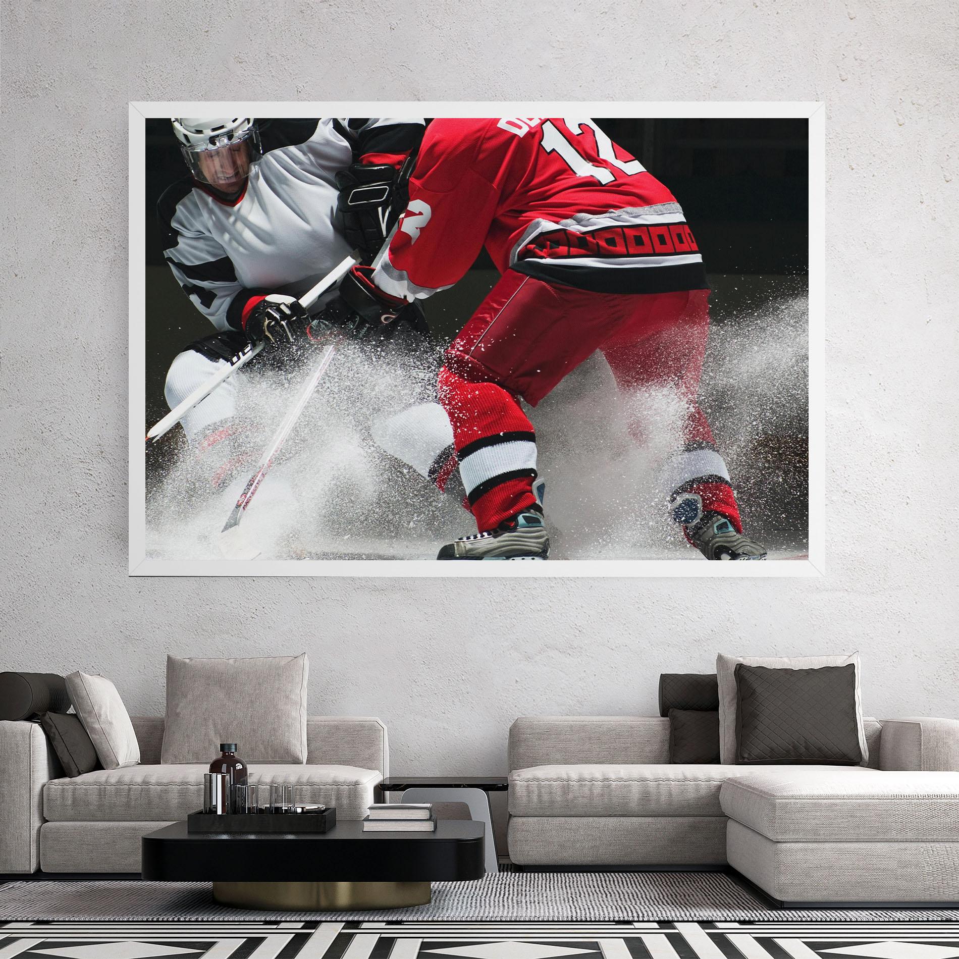 Vászonkép Red Hokey Player mockup 2