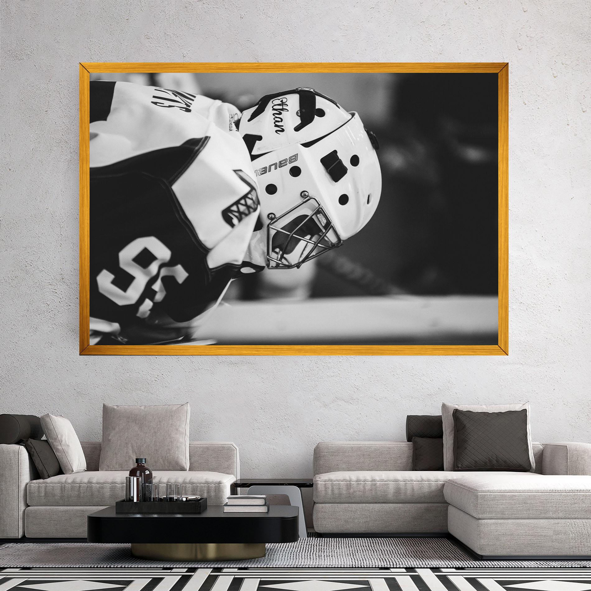 Vászonkép Black White Hockey mockup 2