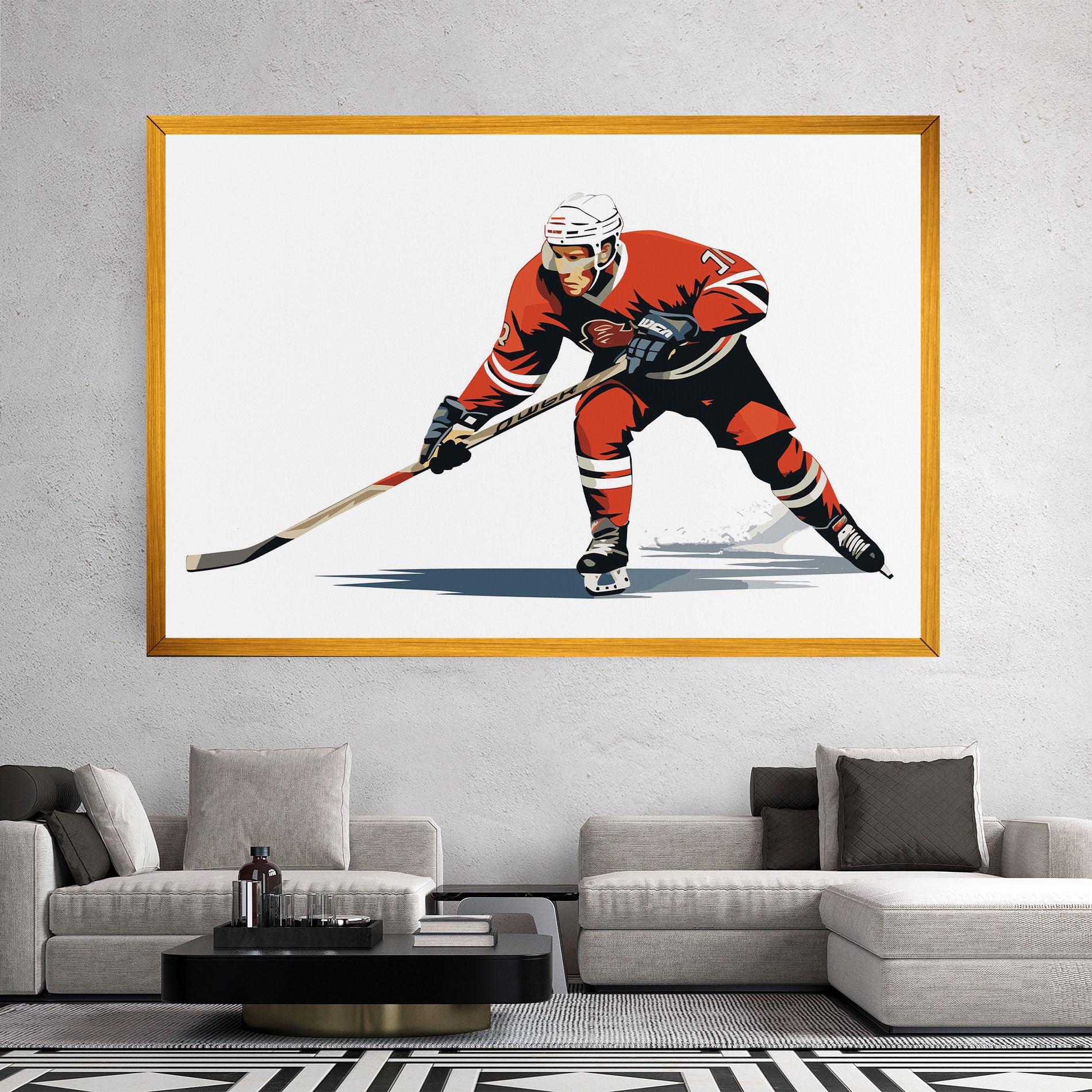 Vászonkép Hockey Orange Player mockup 2