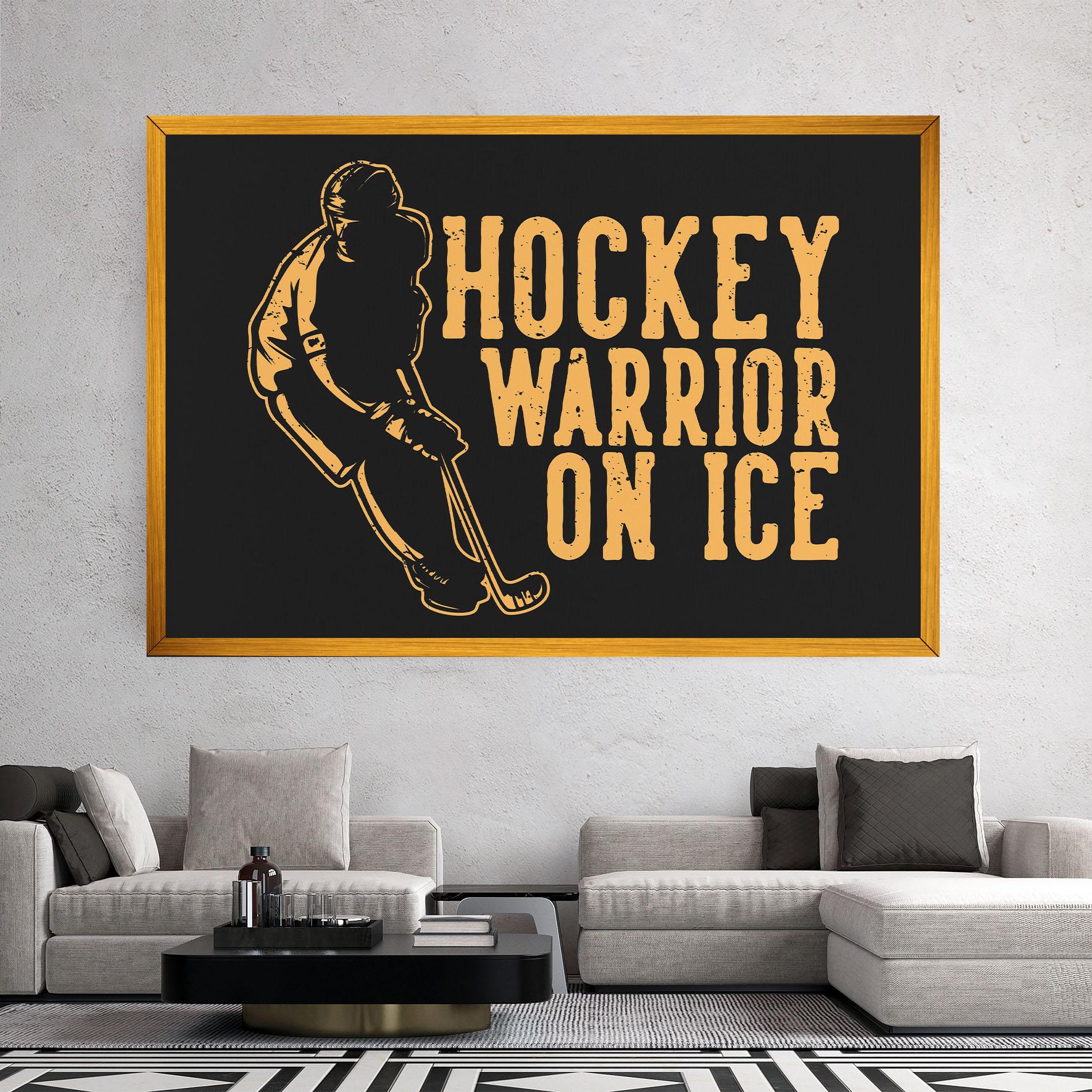 Vászonkép Hockey Worrior mockup 2