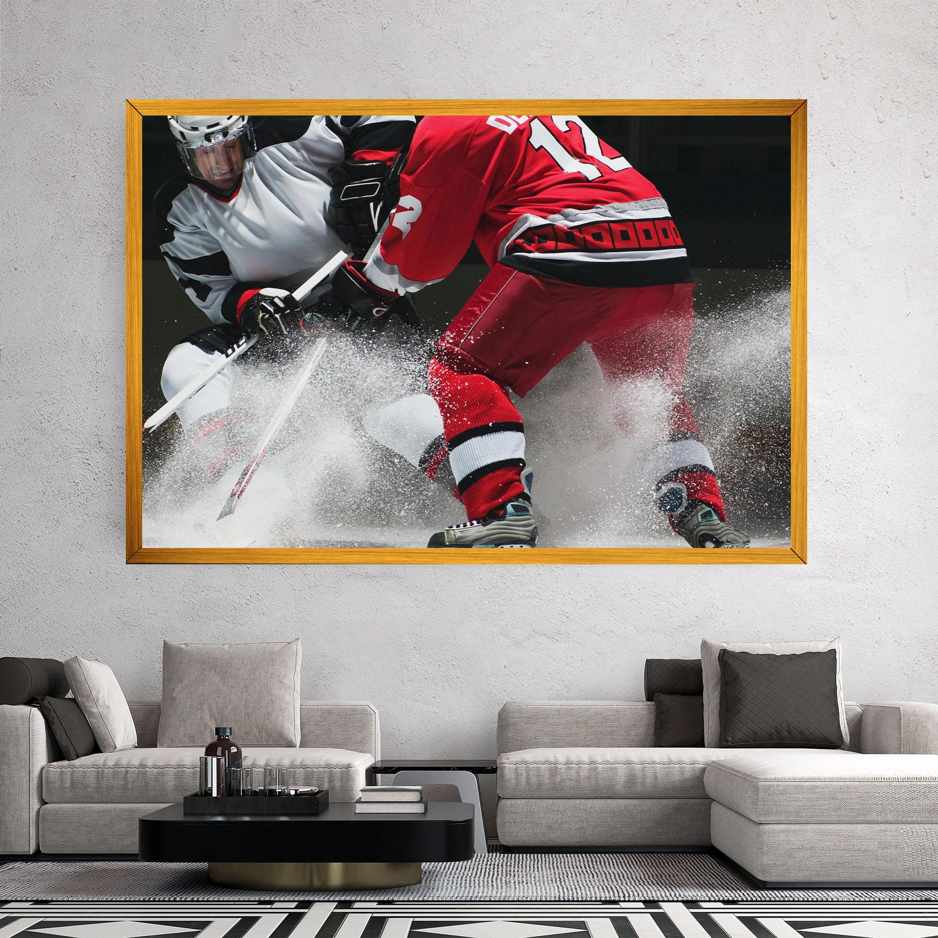 Vászonkép Red Hokey Player mockup 2