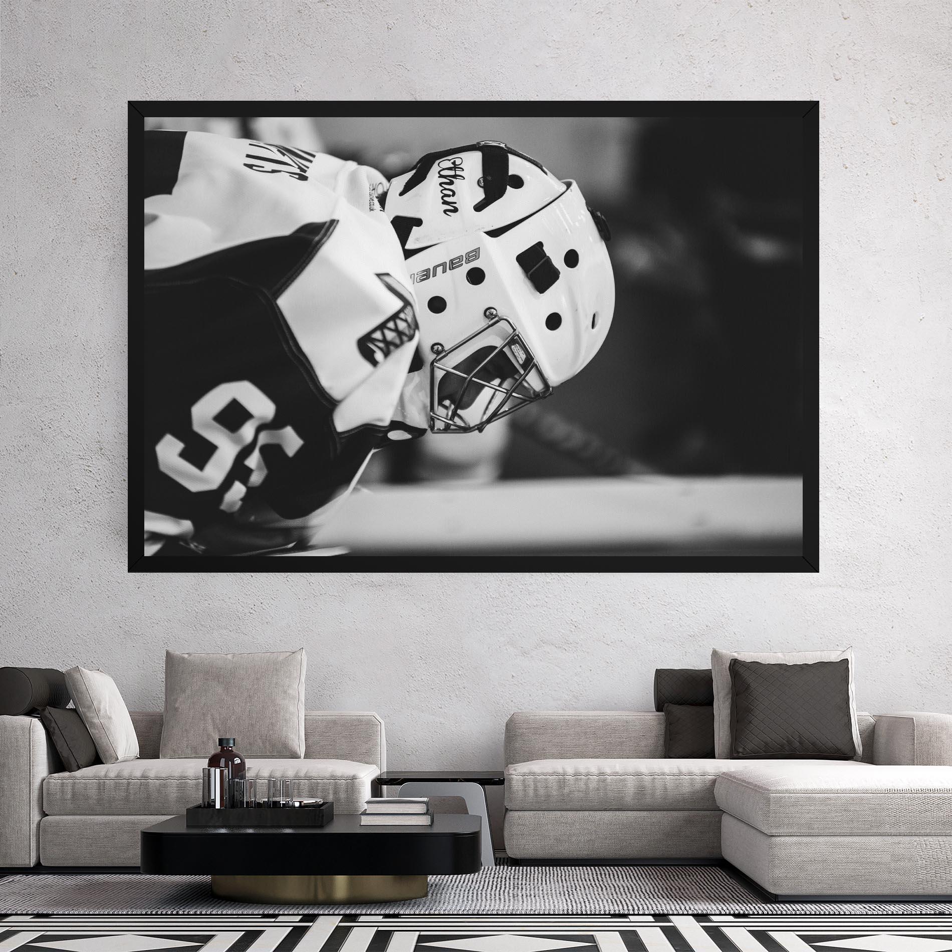 Vászonkép Black White Hockey mockup 2
