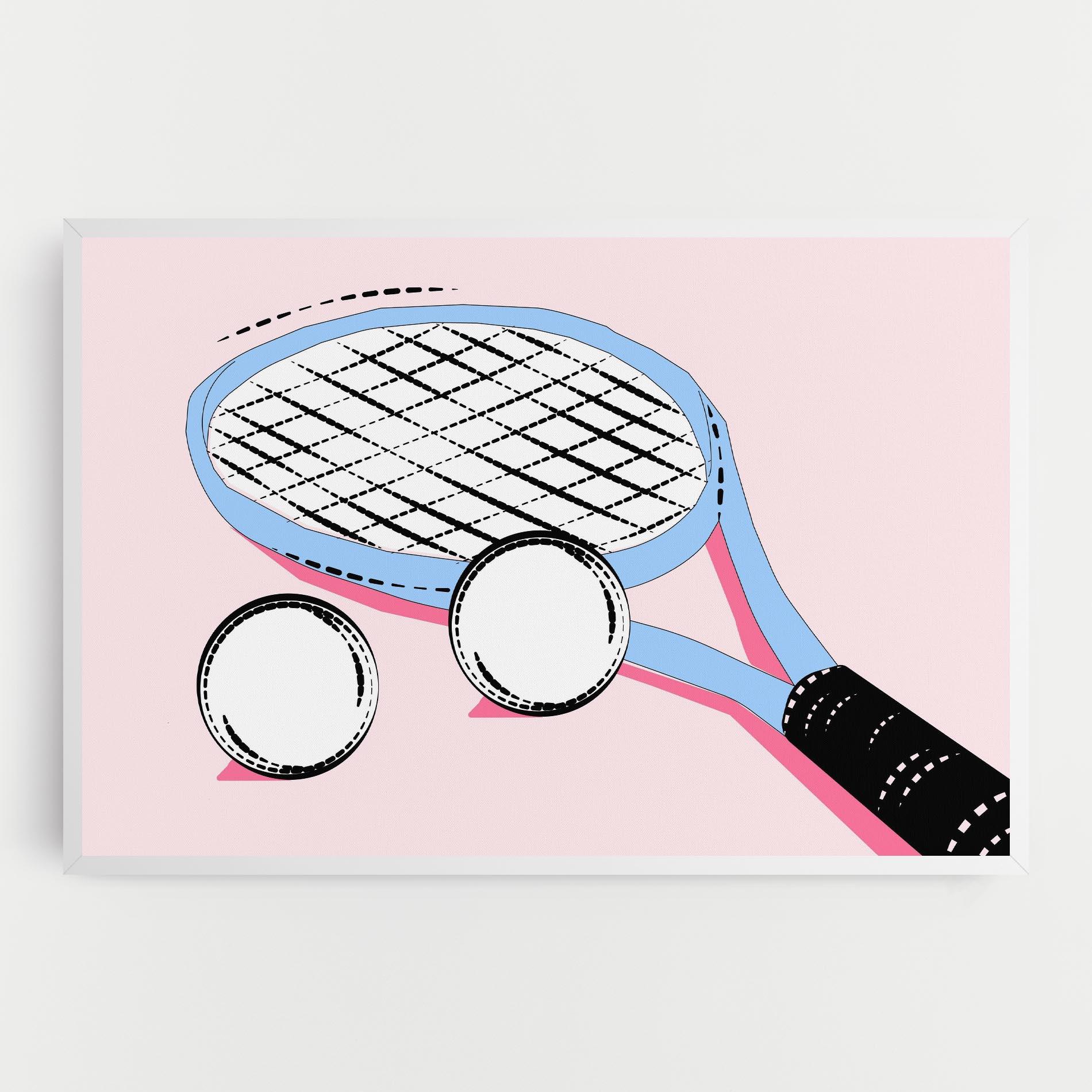Vászonkép Pink Tennis mockup 0