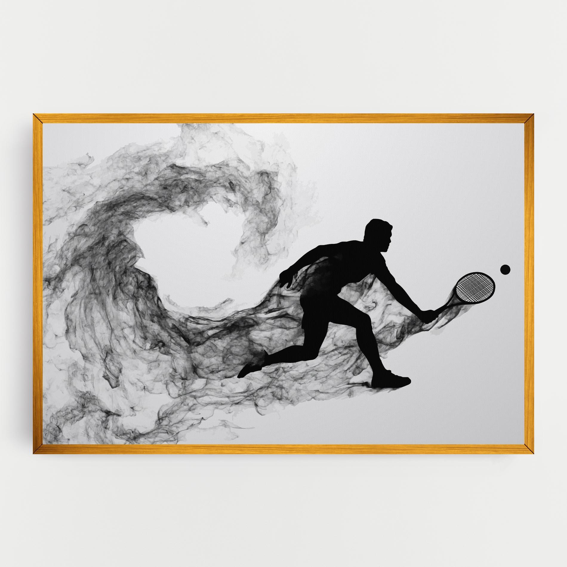 Vászonkép Black Smoke Tennis mockup 0