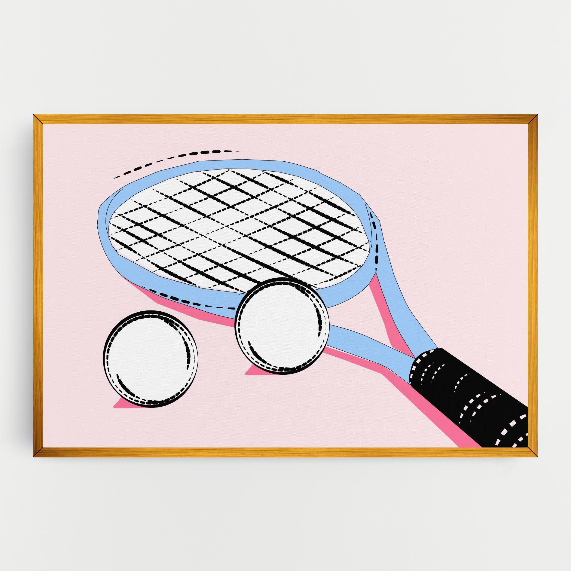 Vászonkép Pink Tennis mockup 0
