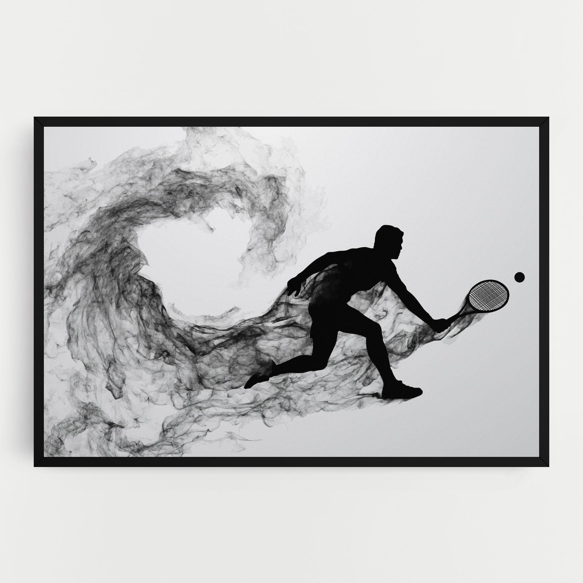 Vászonkép Black Smoke Tennis mockup 0