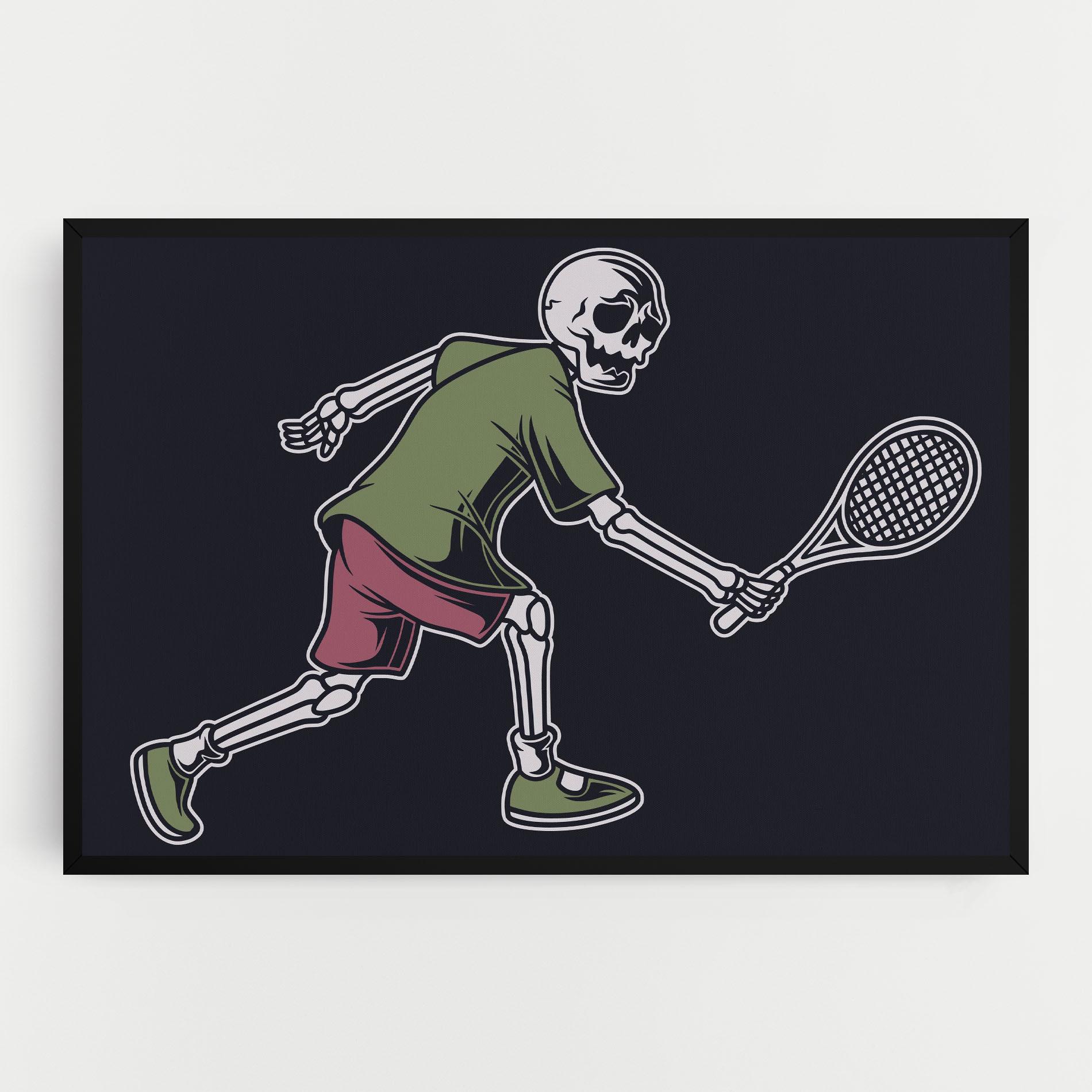 Vászonkép Skull Tennis mockup 0