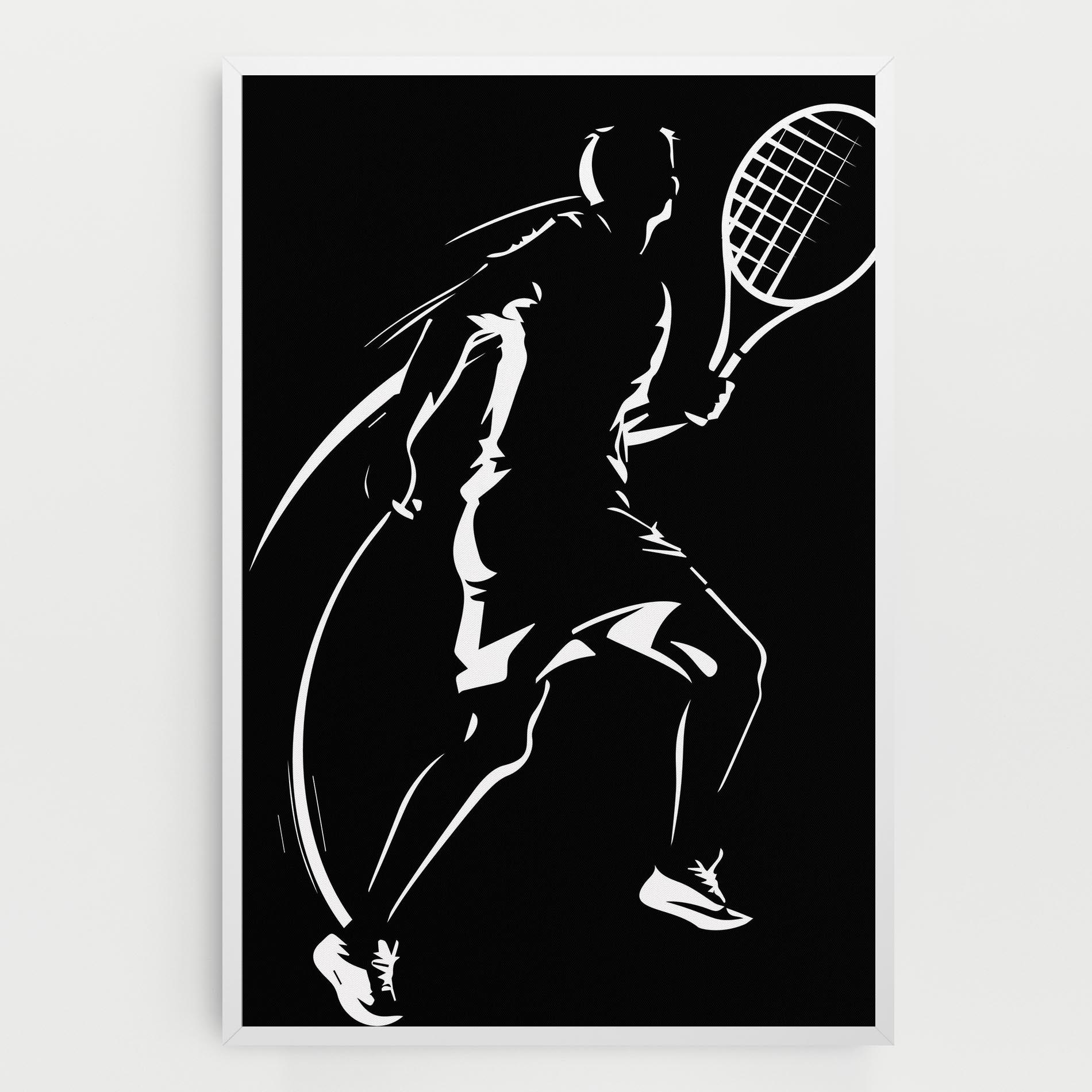 Vászonkép White Line Tennis mockup 0