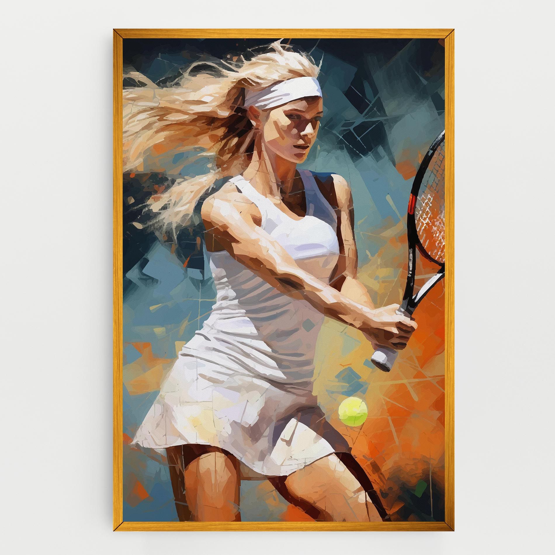 Blonde Tennis Girl mockup 0