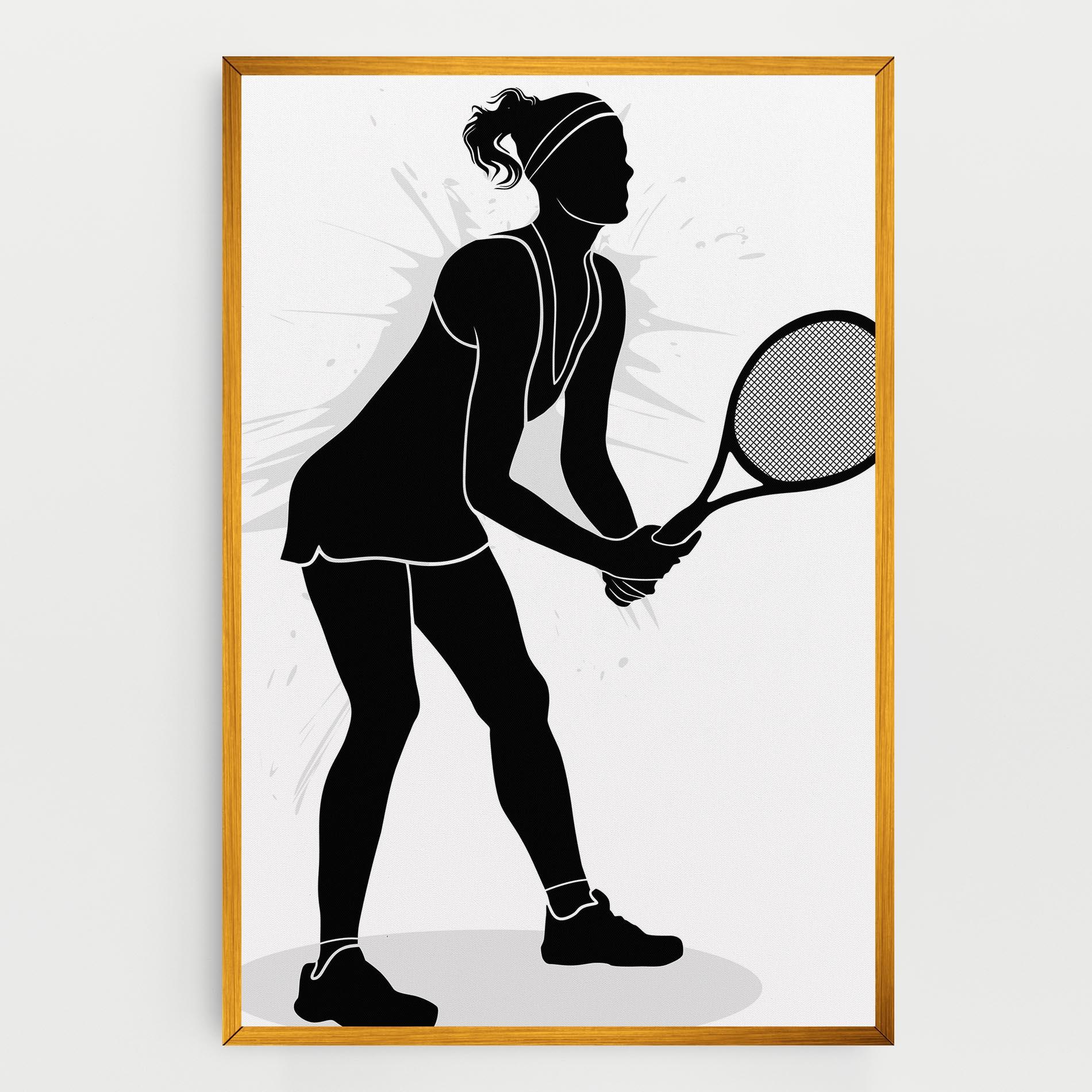 Vászonkép Female Tennis Player mockup 0