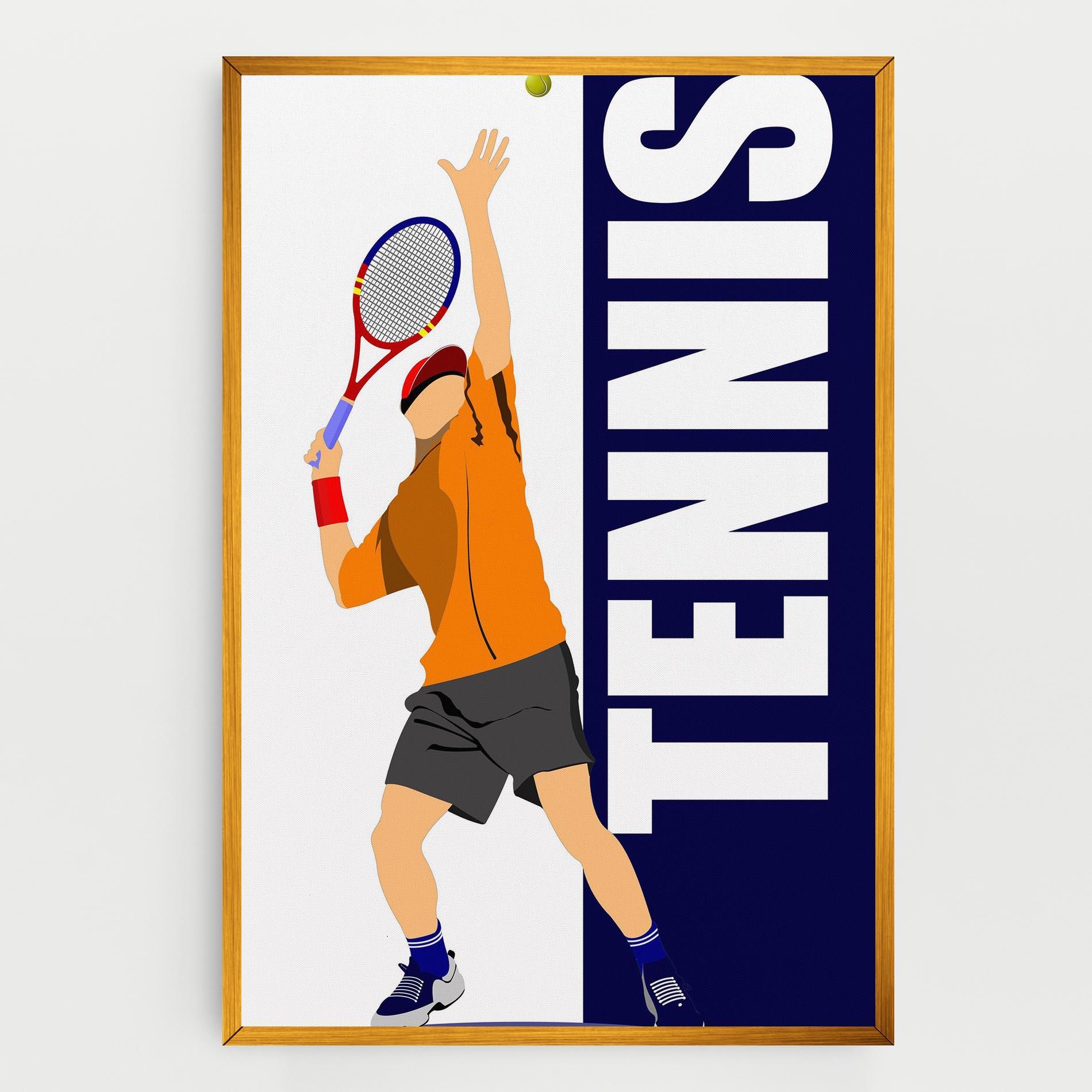 Vászonkép Orange Tennis Player mockup 0
