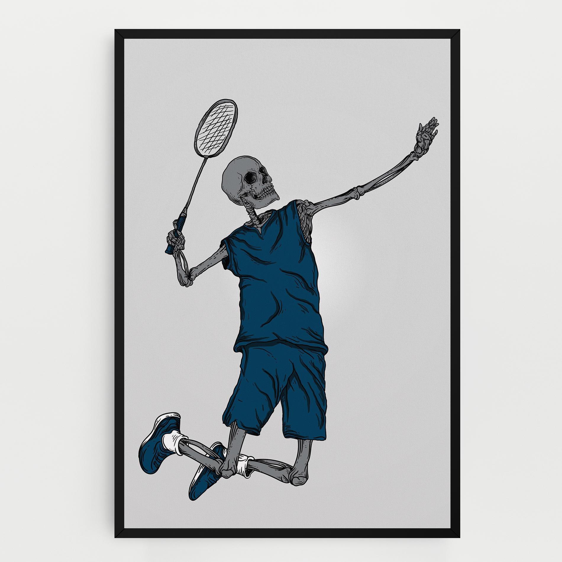 Vászonkép Blue Skull Tennis mockup 0