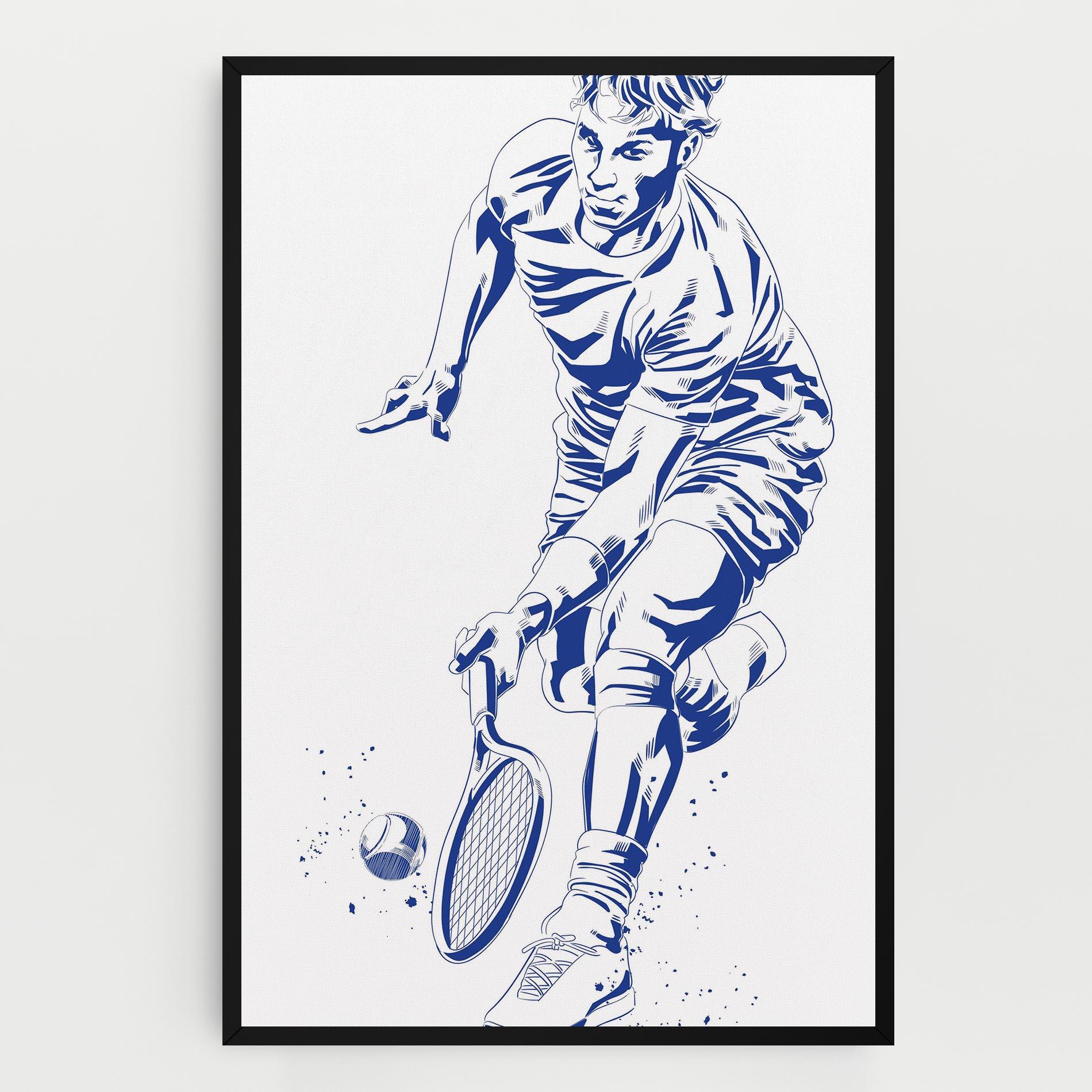 Vászonkép Blue Tennis mockup 0