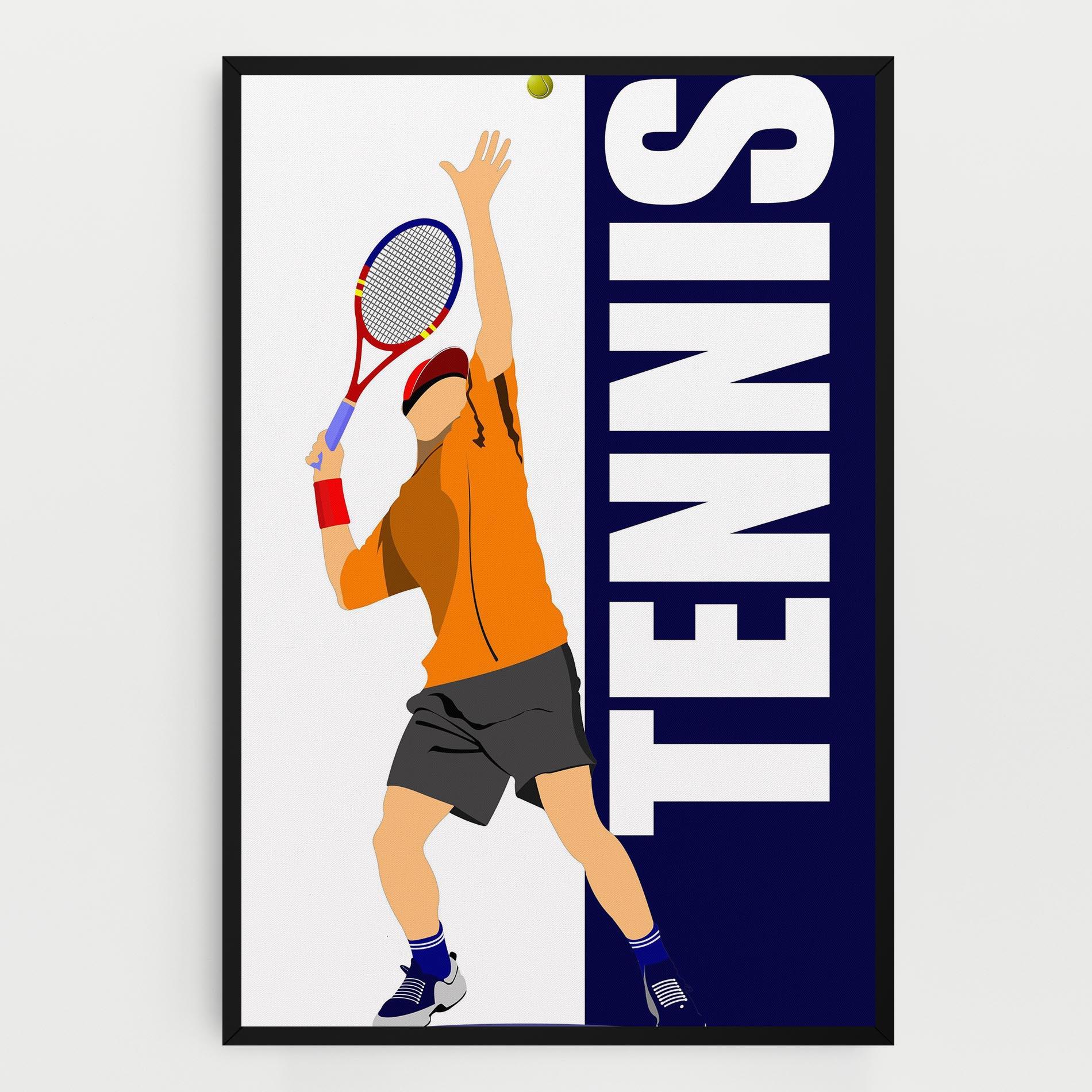 Vászonkép Orange Tennis Player mockup 0