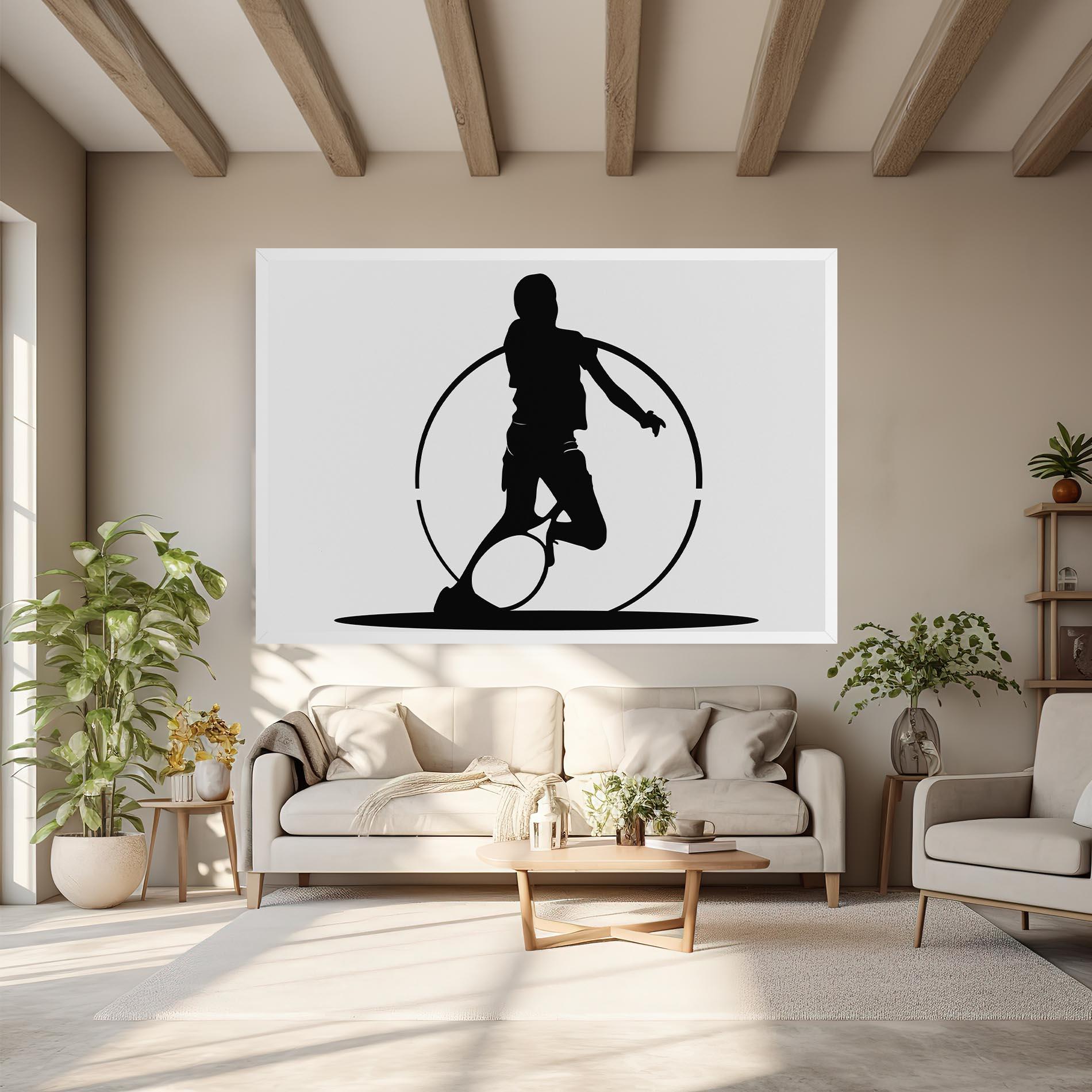 Vászonkép Black Tennis Circle mockup 6