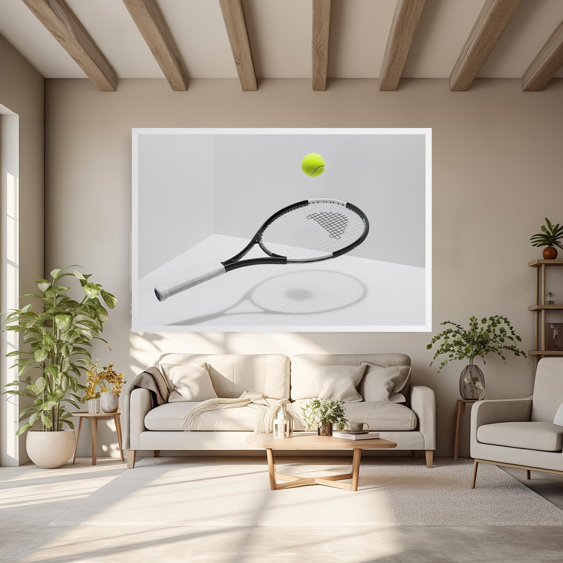 Vászonkép Floating Tennis Racket mockup 6