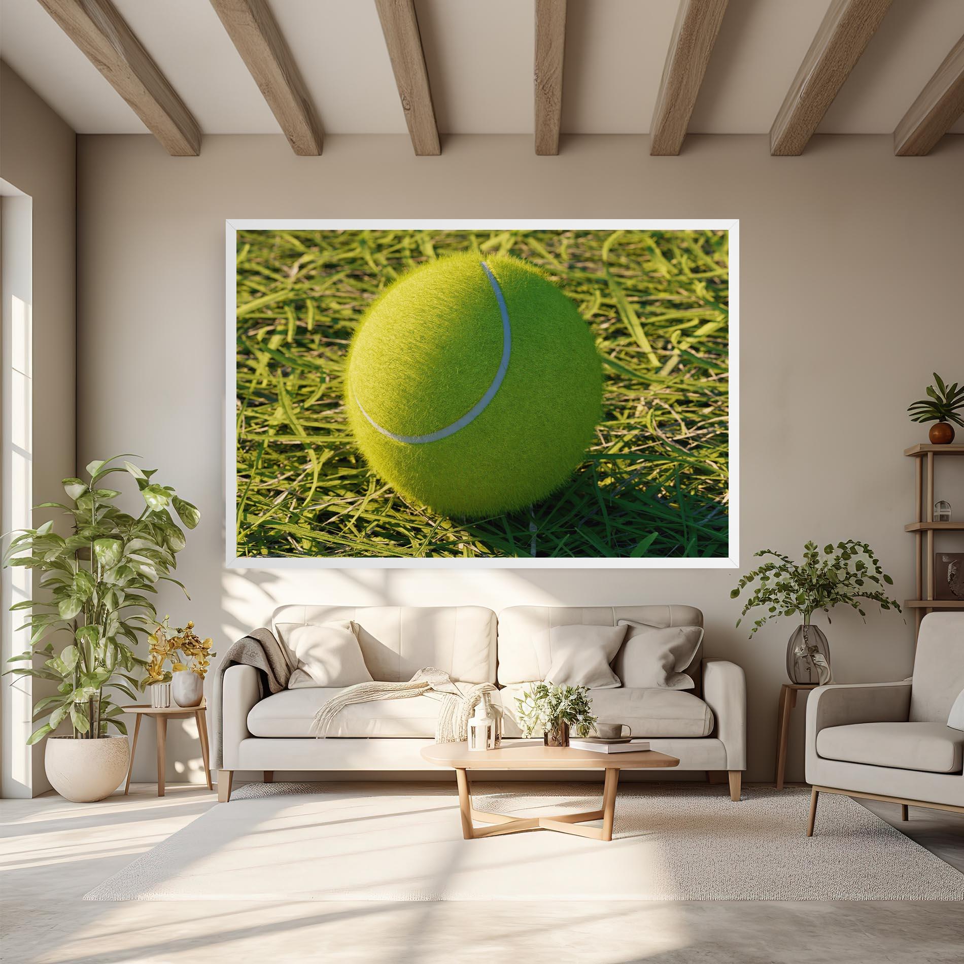 Vászonkép Green Tennis Ball mockup 6
