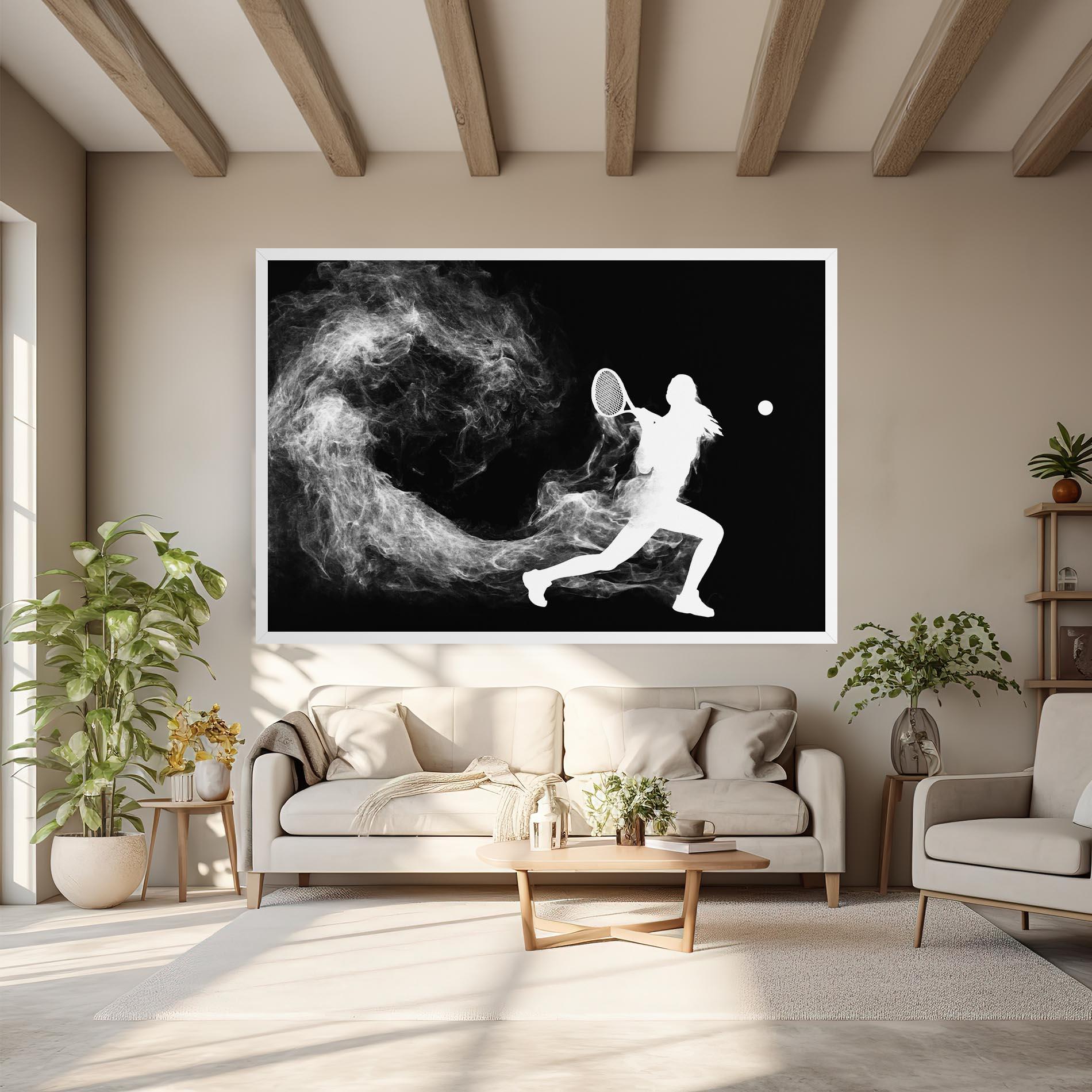 Vászonkép Tennis Spoke White mockup 6