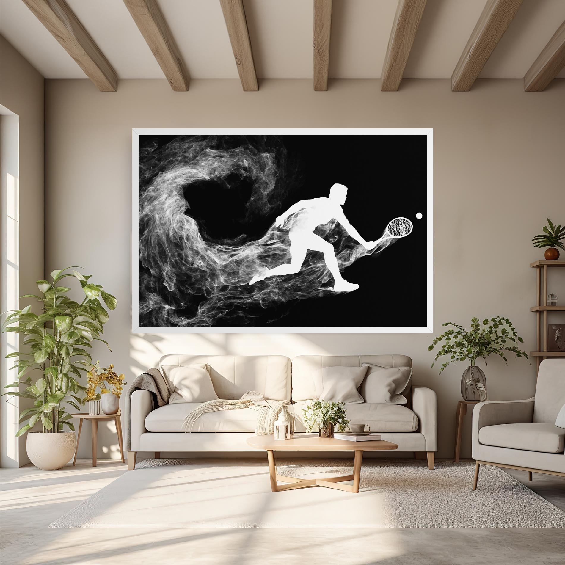 Vászonkép Tennis White Smoke mockup 6
