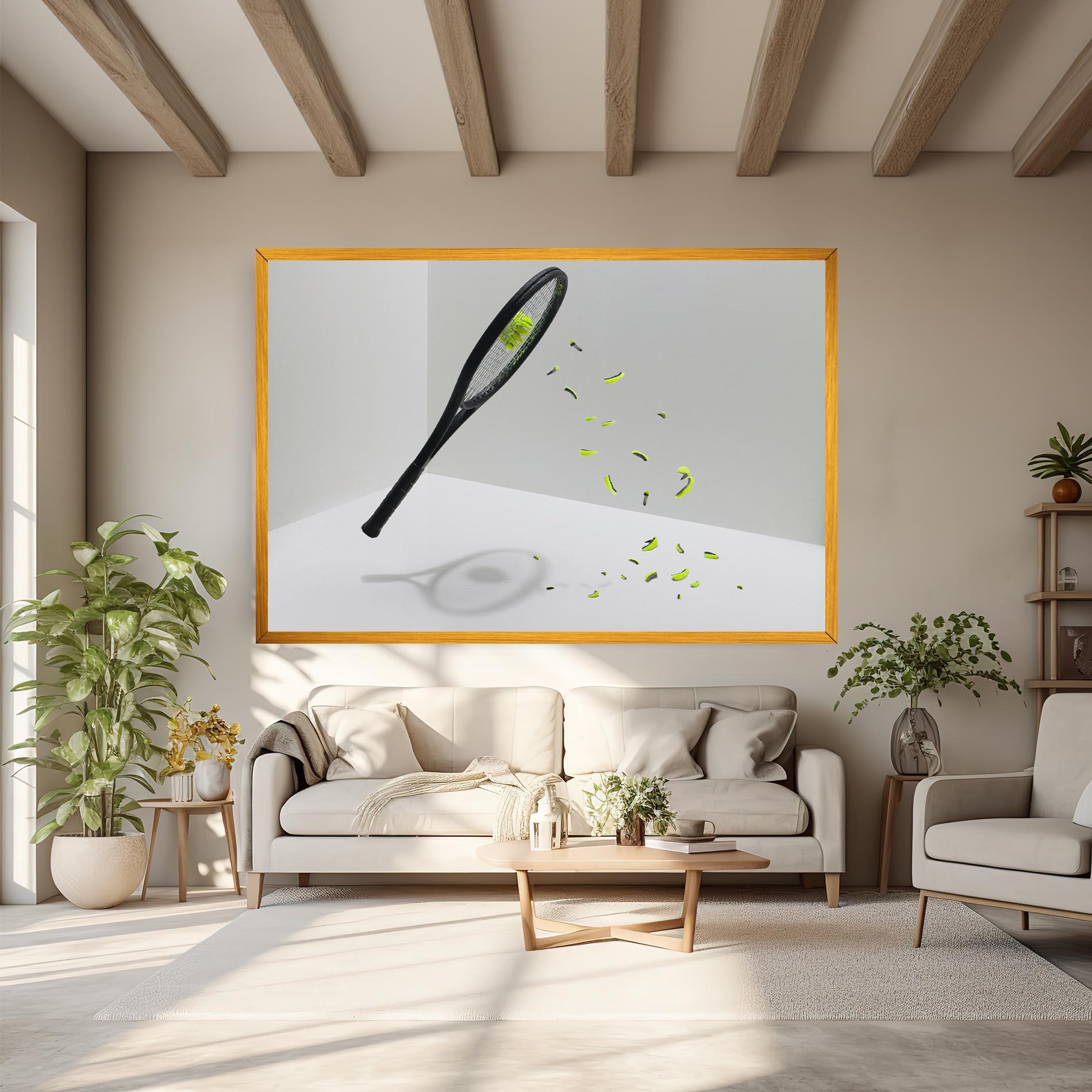 Vászonkép Broken Tennis Ball mockup 6