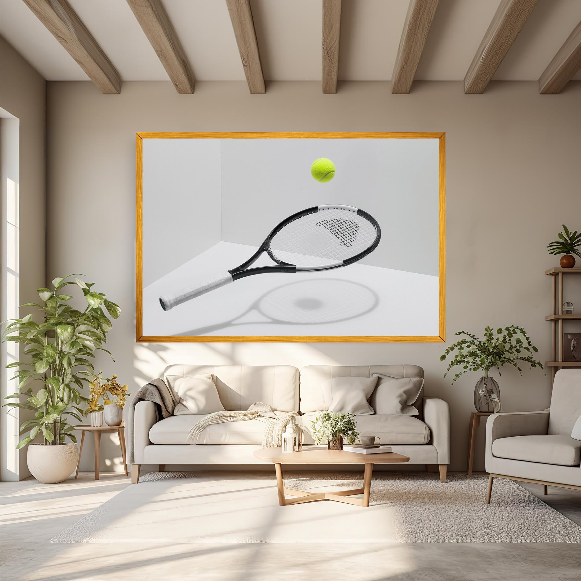 Vászonkép Floating Tennis Racket mockup 6