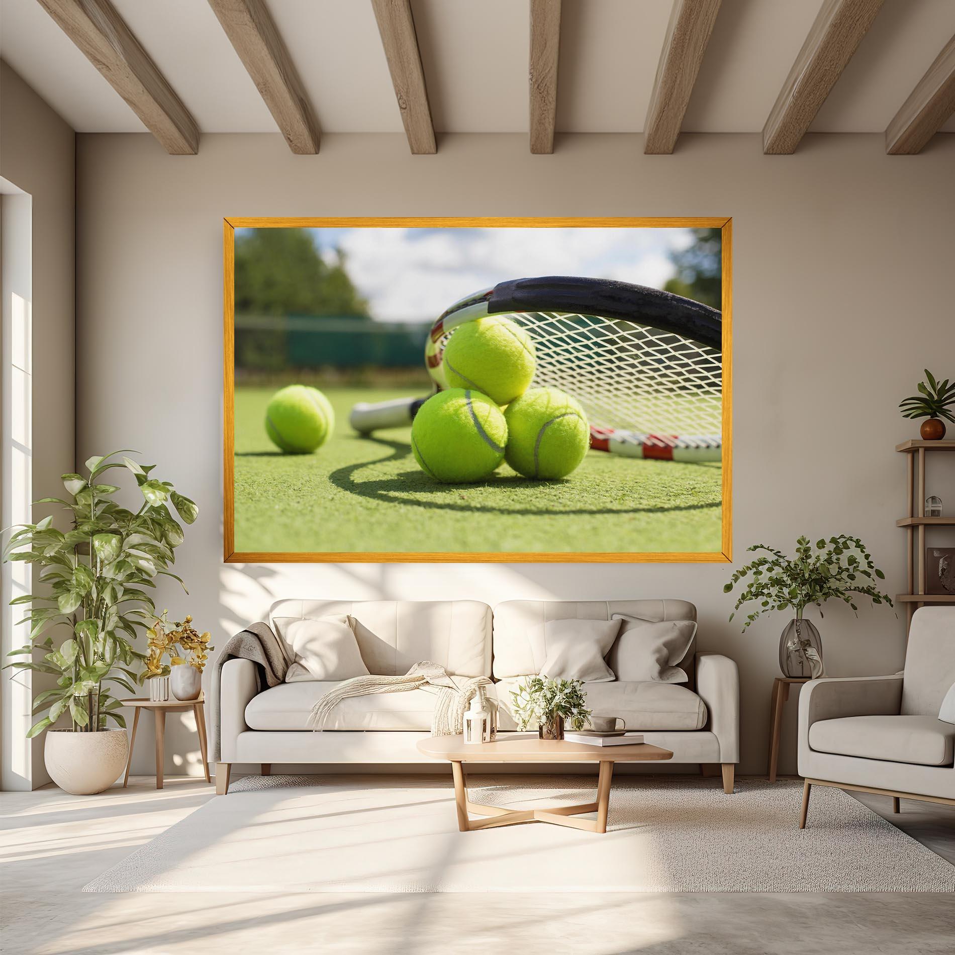 Vászonkép Grass Tennis Balls mockup 6