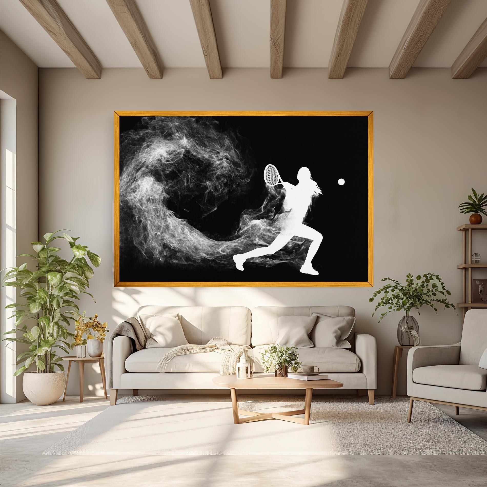 Vászonkép Tennis Spoke White mockup 6