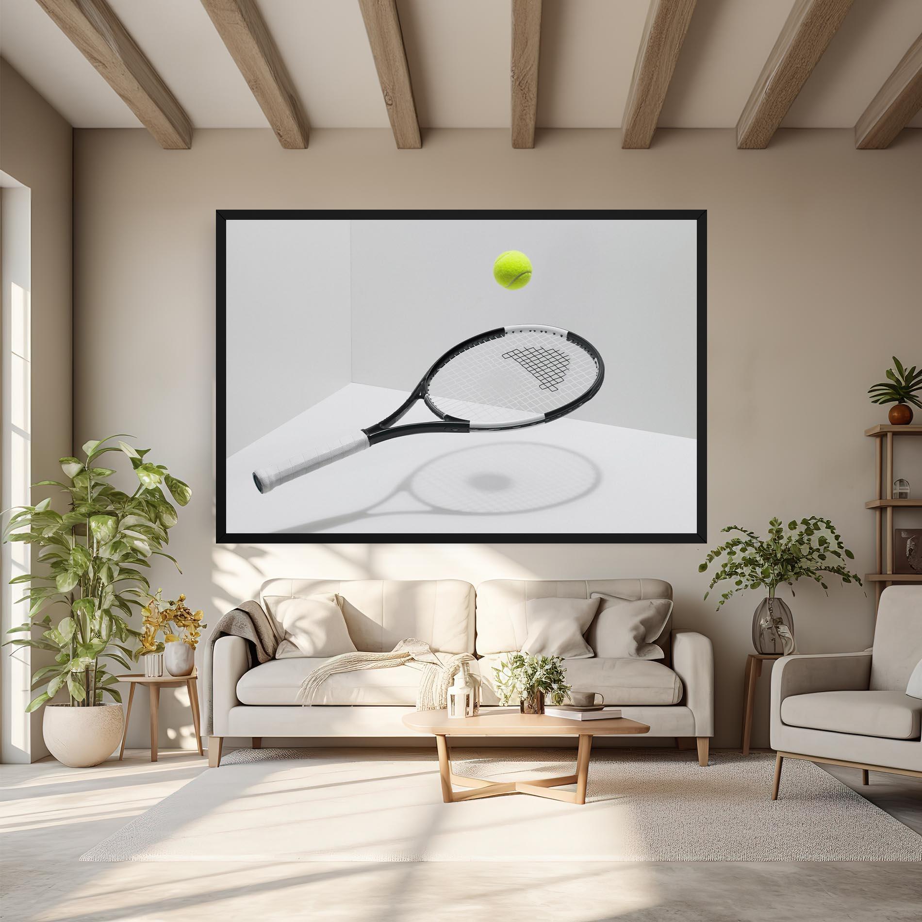 Vászonkép Floating Tennis Racket mockup 6