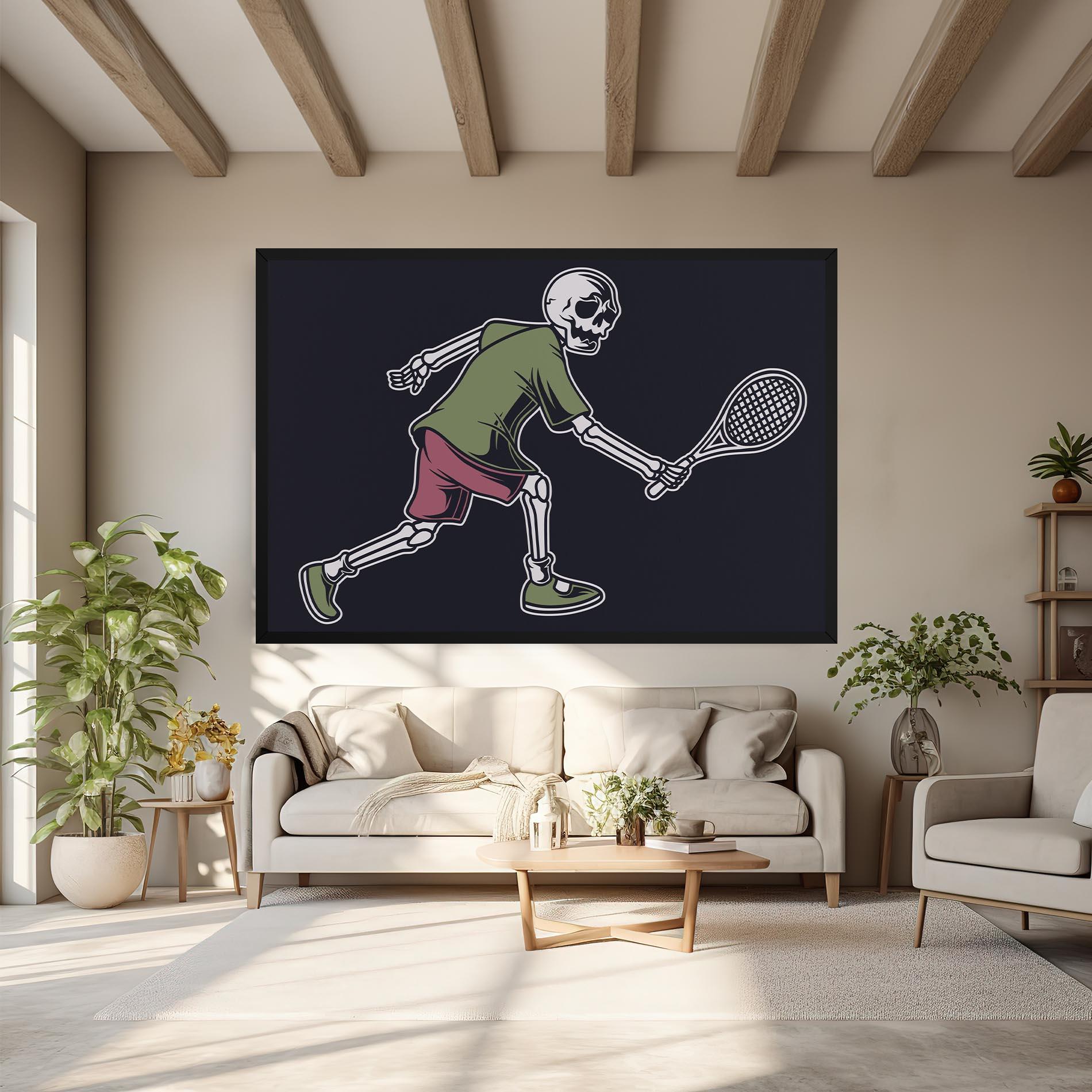 Vászonkép Skull Tennis mockup 6