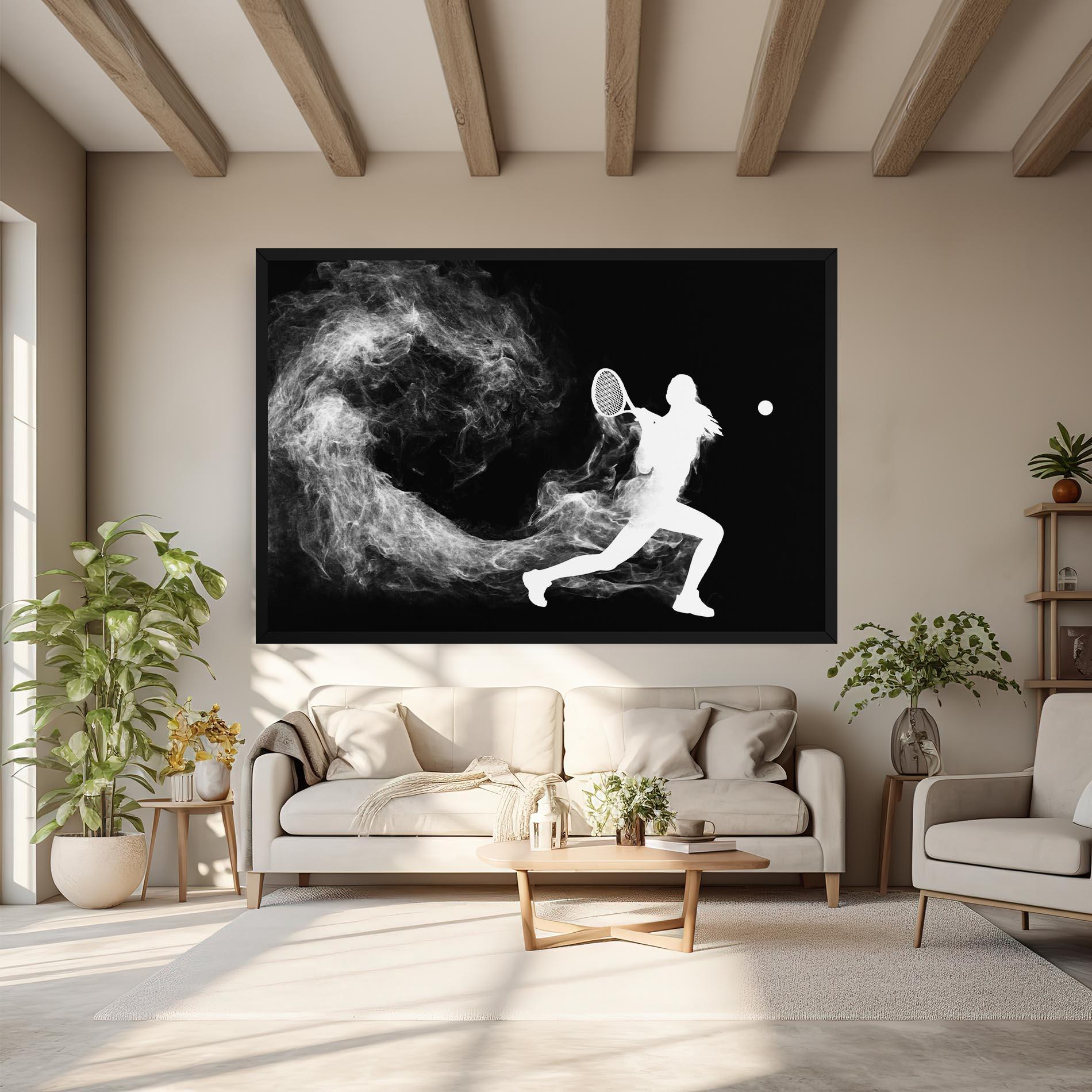 Vászonkép Tennis Spoke White mockup 6