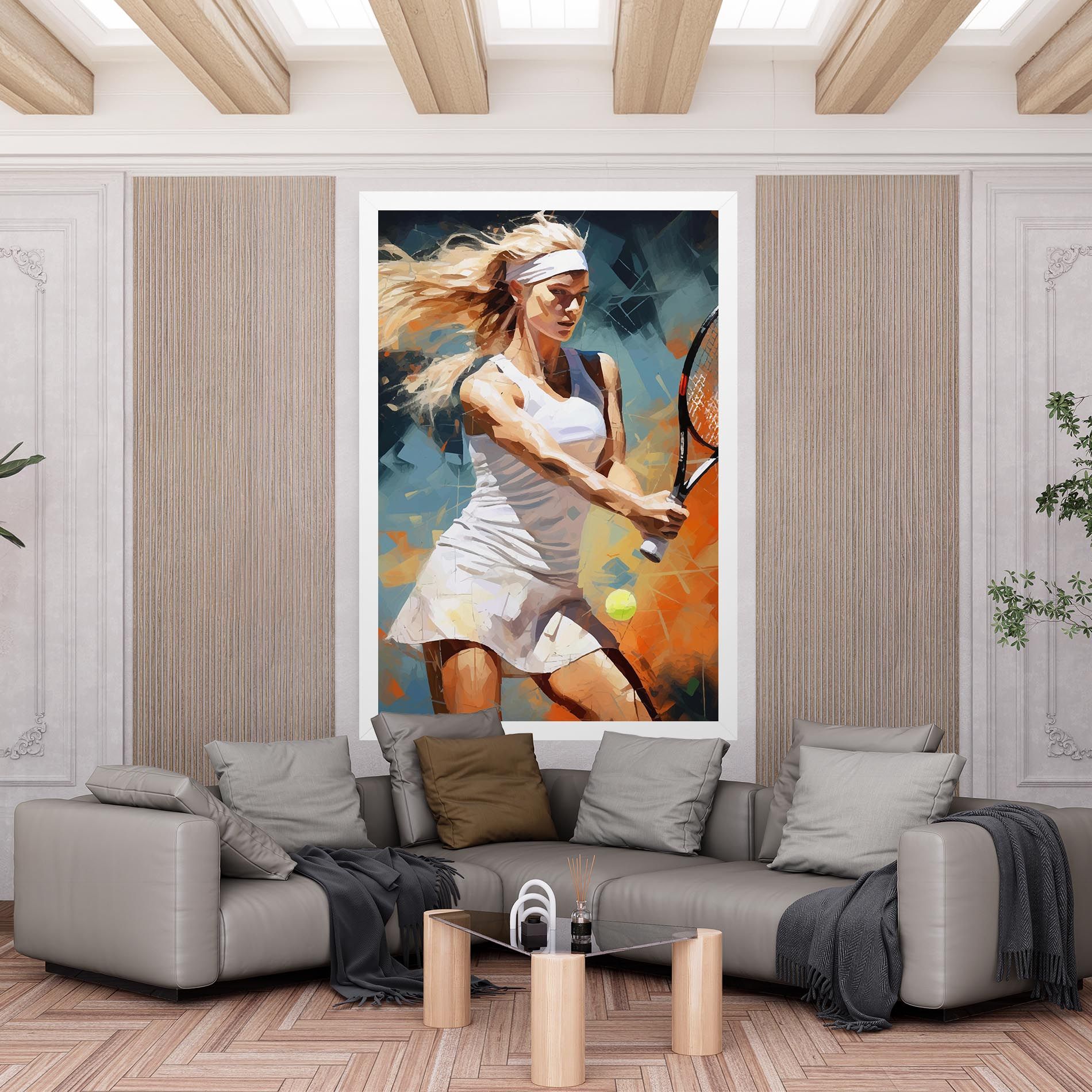 Blonde Tennis Girl mockup 6