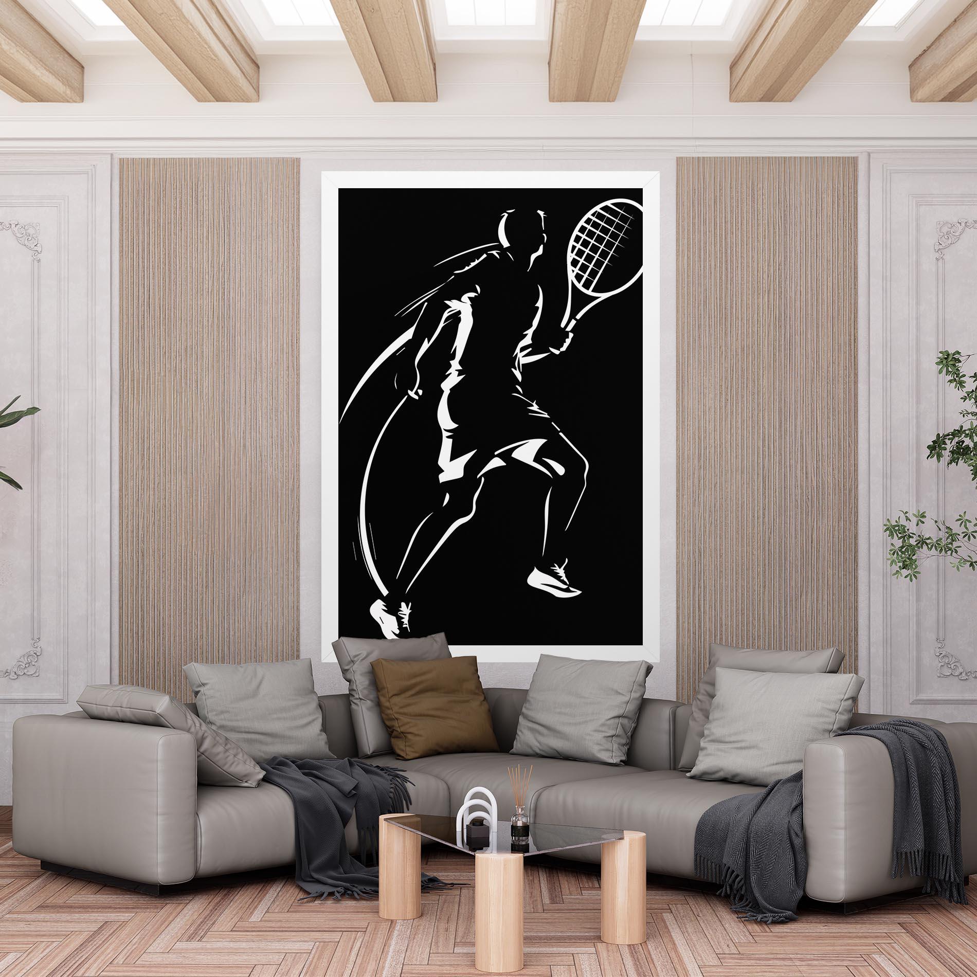 Vászonkép White Line Tennis mockup 6