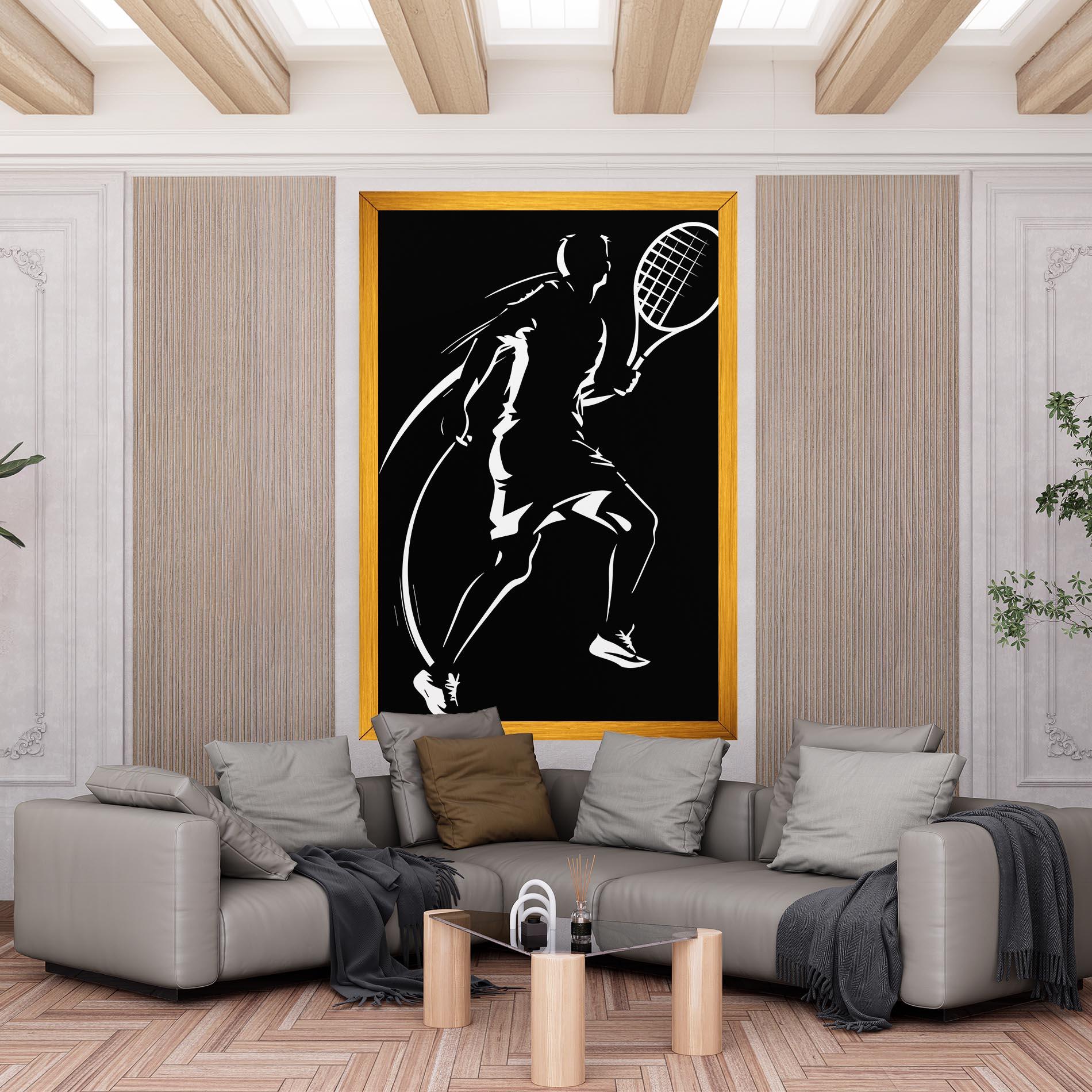 Vászonkép White Line Tennis mockup 6