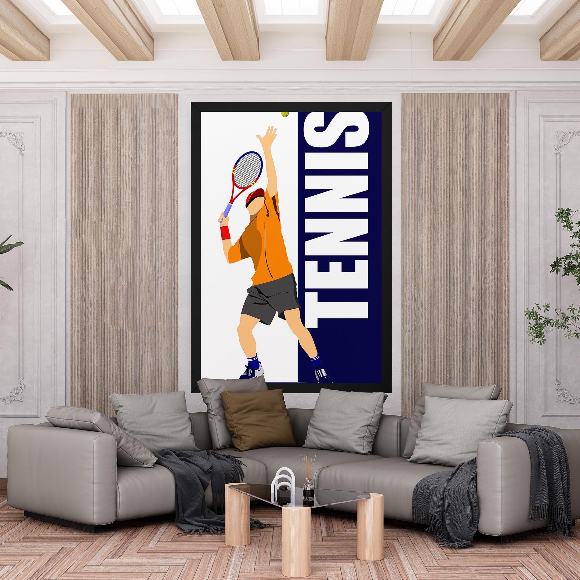 Vászonkép Orange Tennis Player mockup 6
