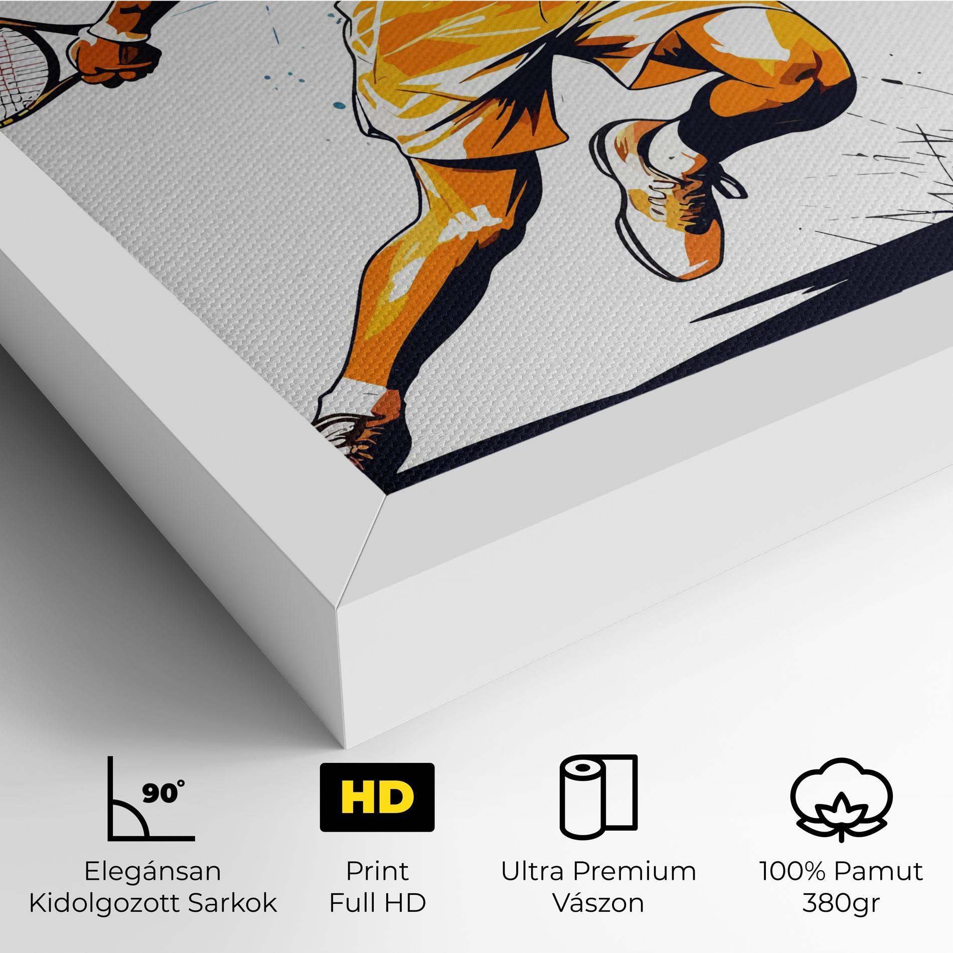 Vászonkép Orange Blue Tennis mockup 4